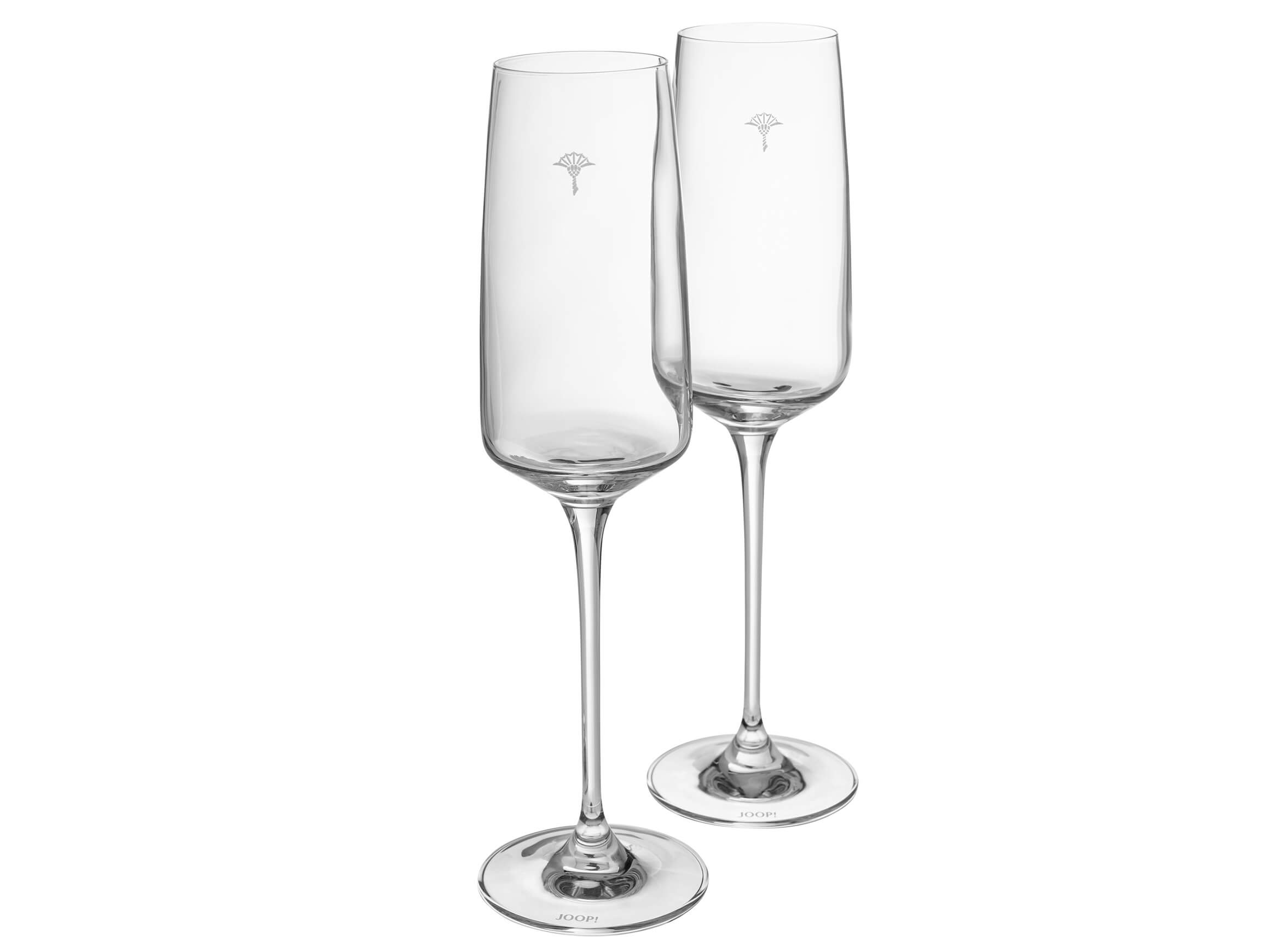 Champagnerglas Set à 2 Stk Single Cornflower, Weiss Matt Joop / Farbe: Weiss