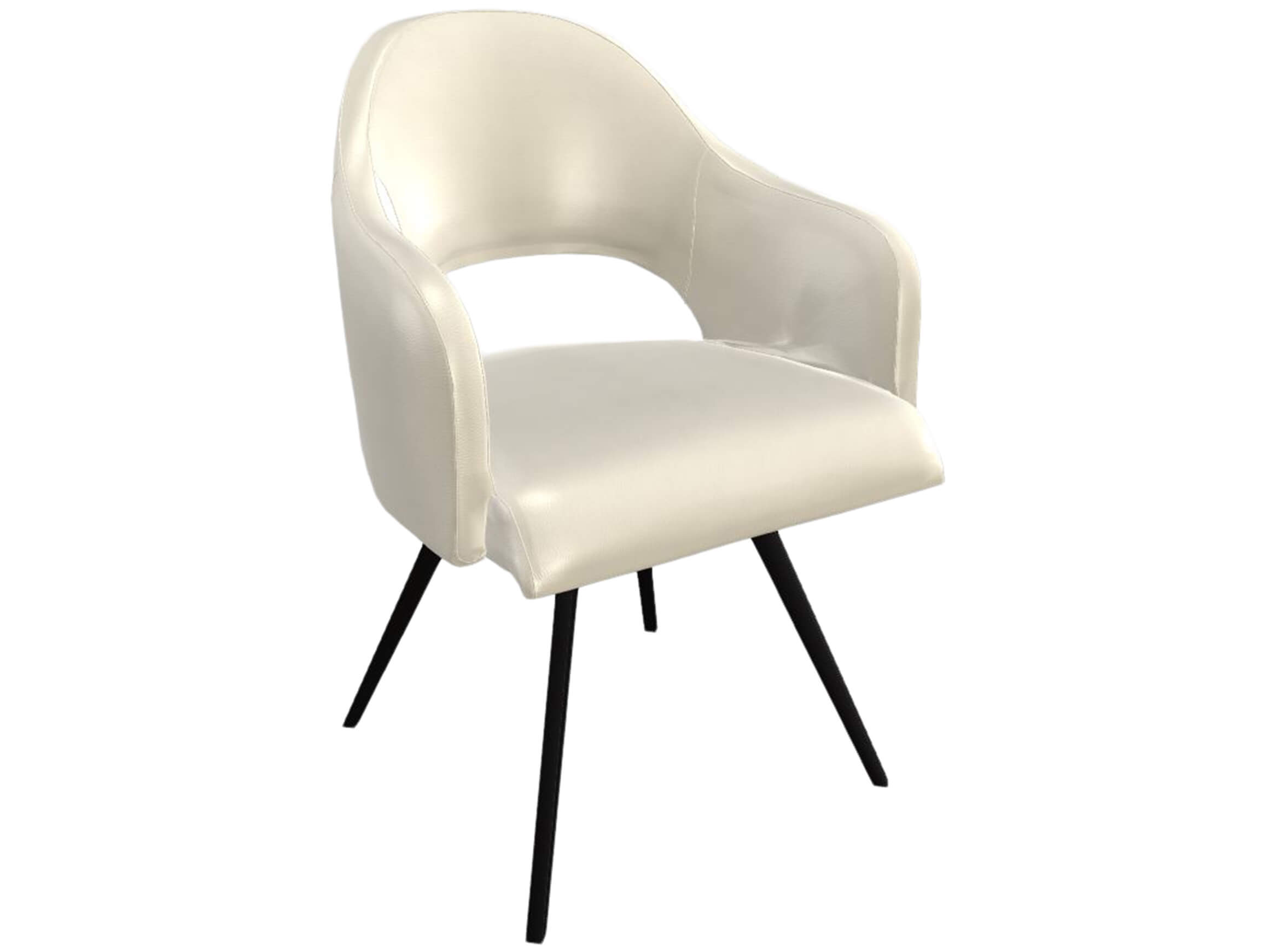 Drehstuhl Salesa Trendstühle / Farbe: Bianco / Material: Leder