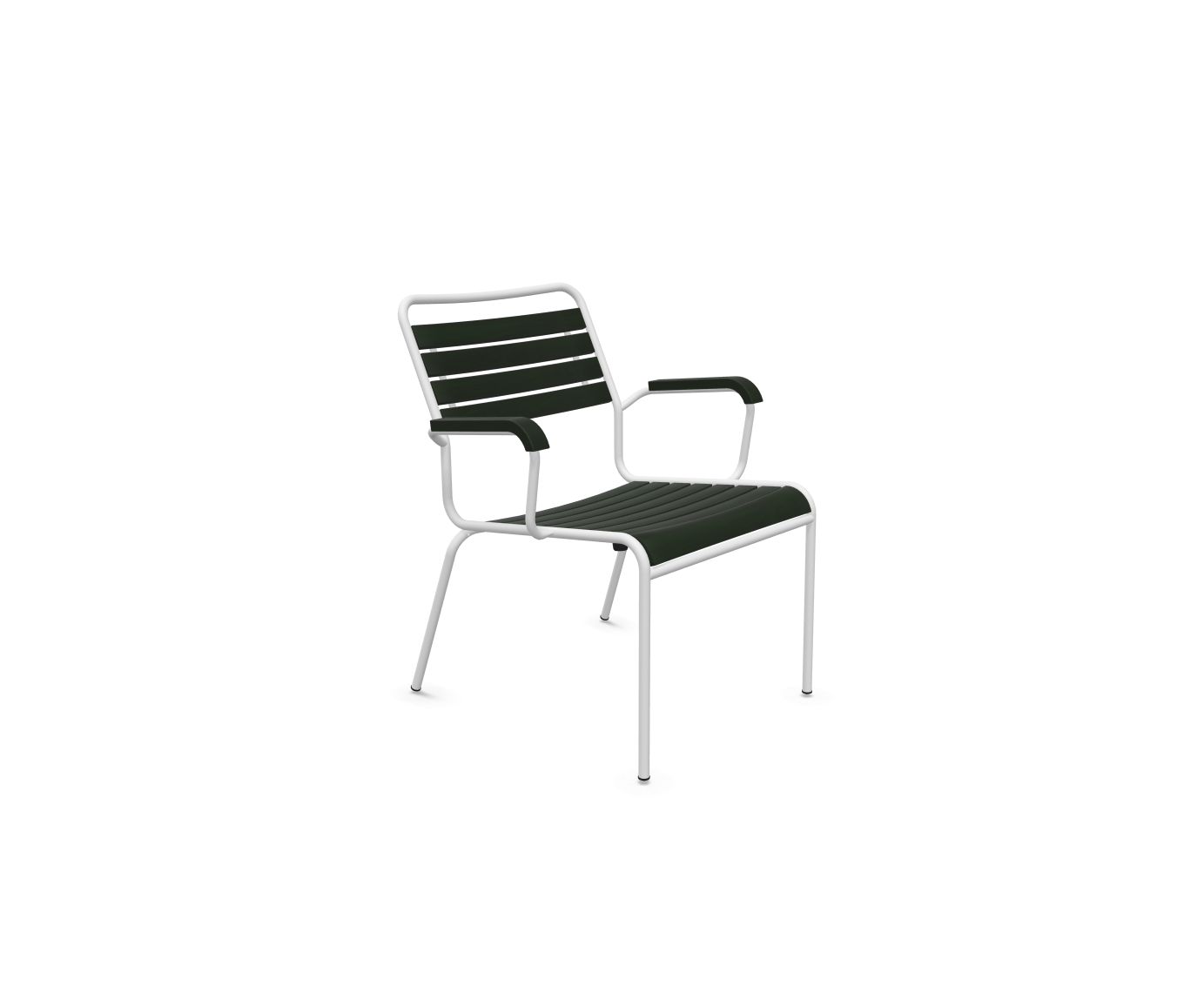 Holzlatten-Lounger Rigi mit Armlehne von Schaffner / Farbe: Tannengrün / Grösse: 68 x 72 cm