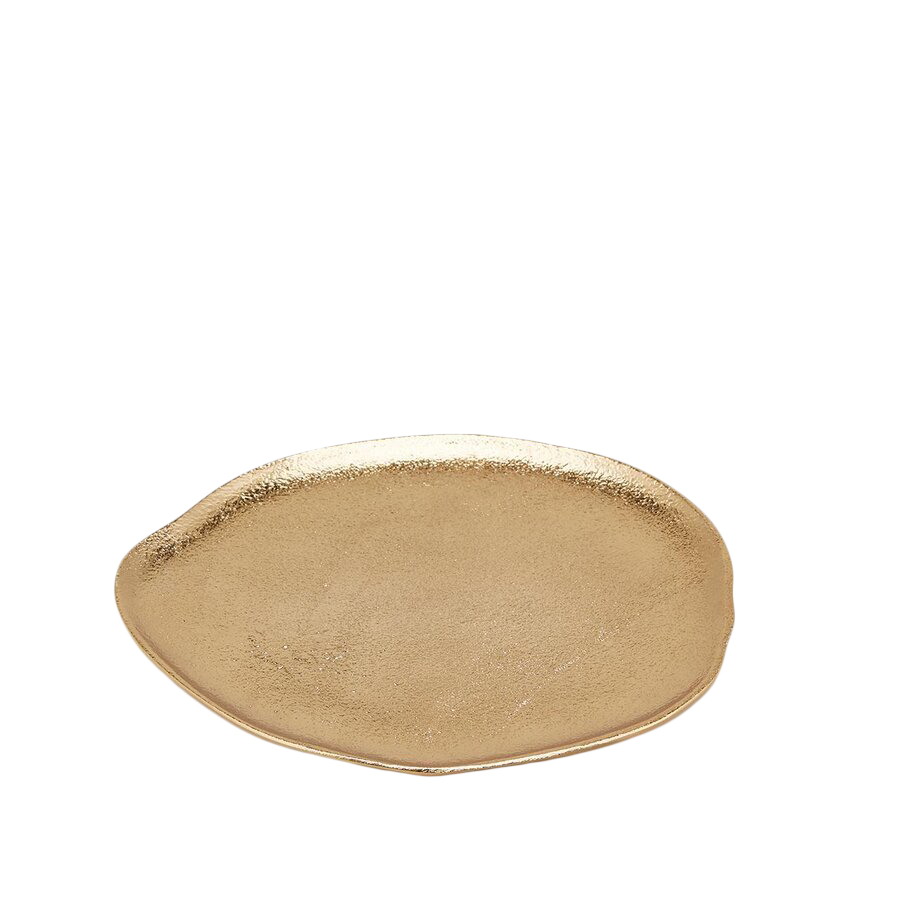 Plate Aluminium Gold D: 22 cm Edg