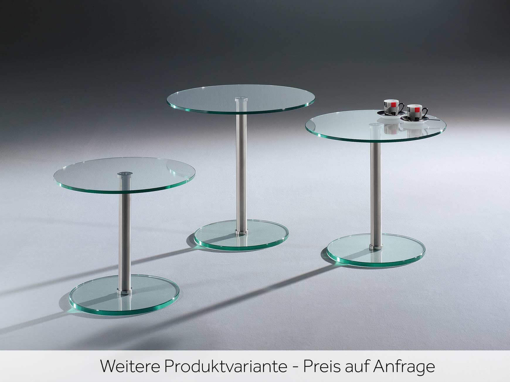 Roddy m side table, clear float glass table top,