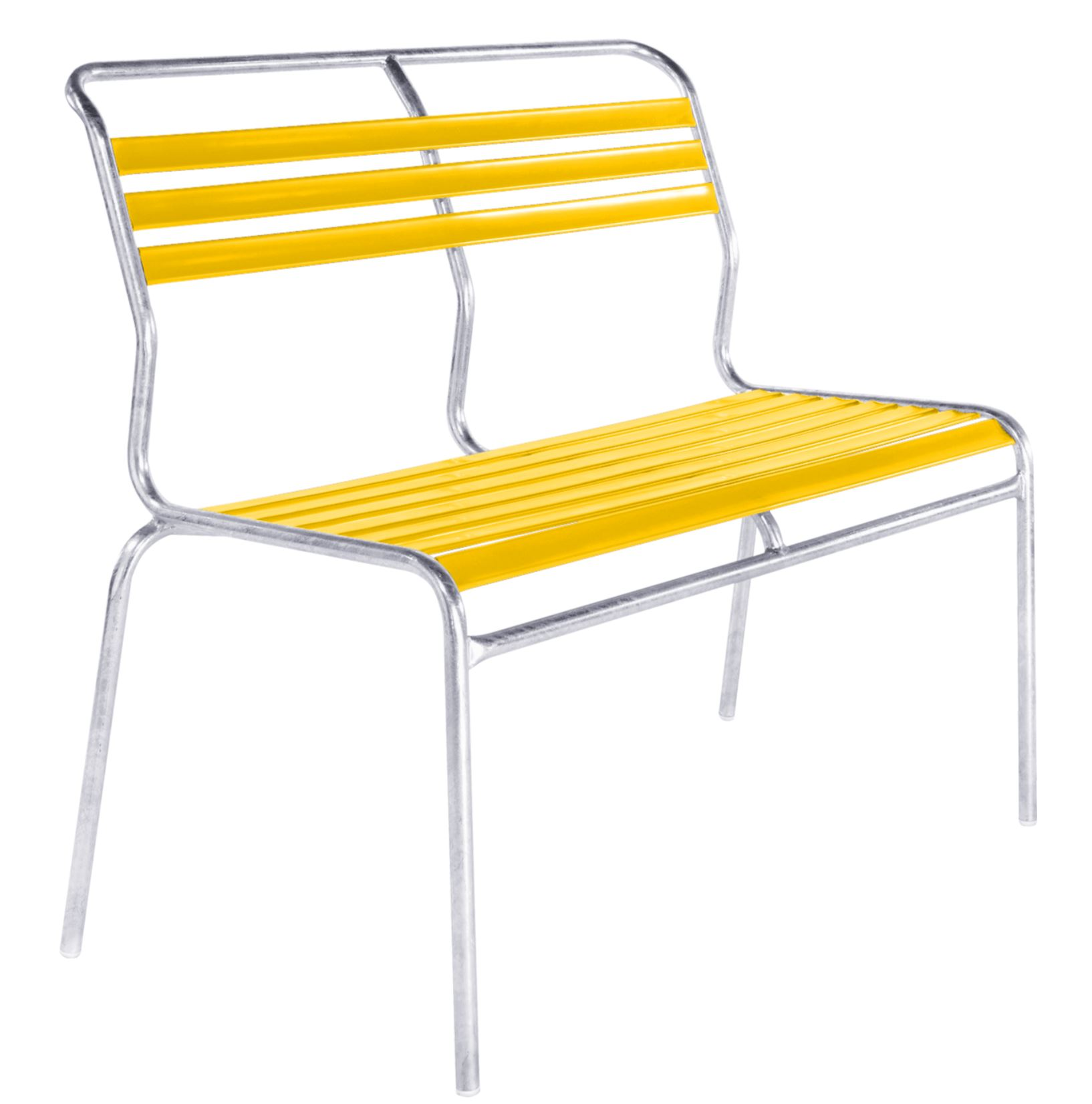 Lättli-Bank Säntis Feuerverzinkt von Schaffner / Farbe: Gelb / Grösse: 90 x 58 cm
