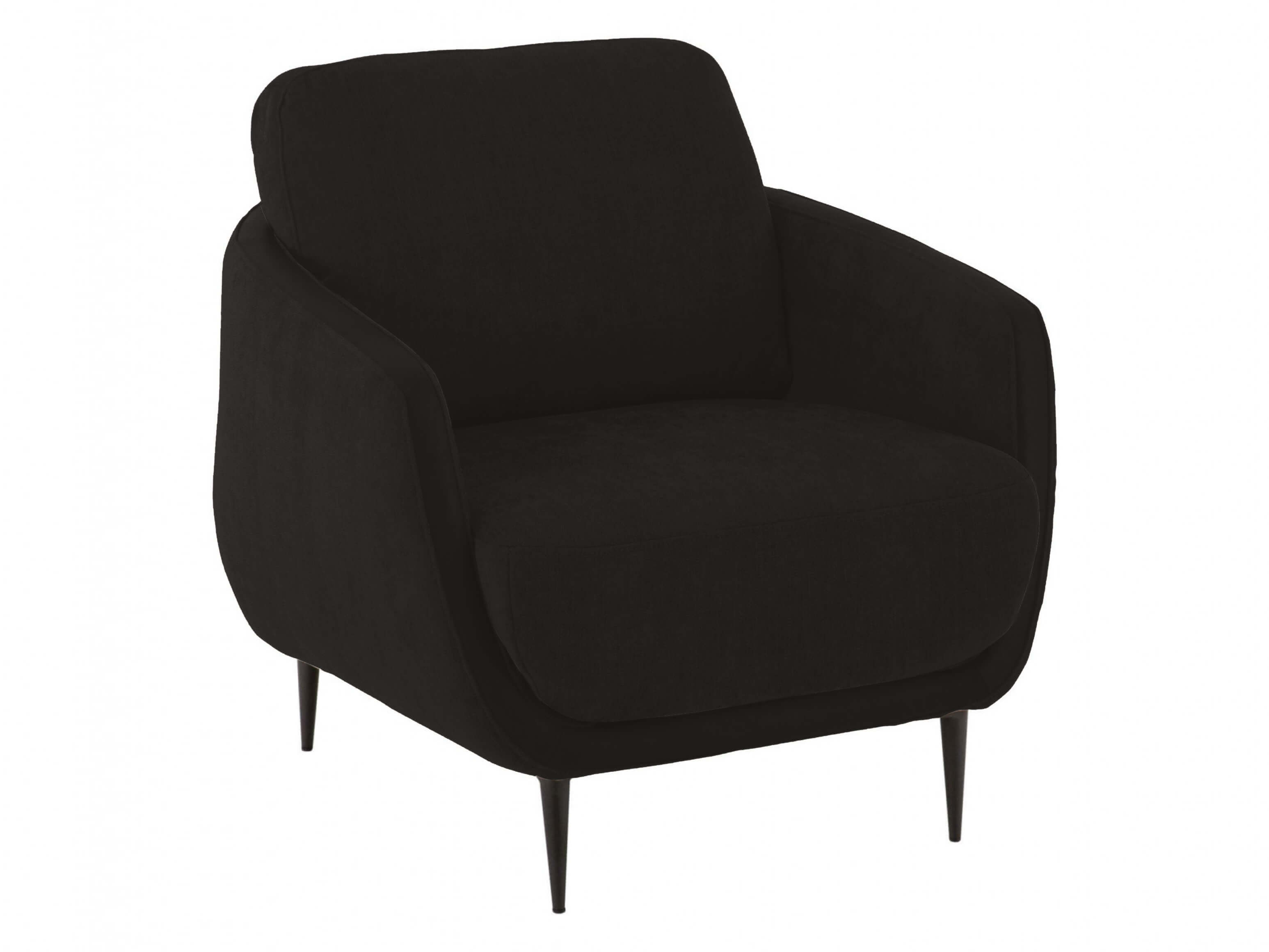 Lima Basic Candy armchair / Colour: Black / Material: Basic leather