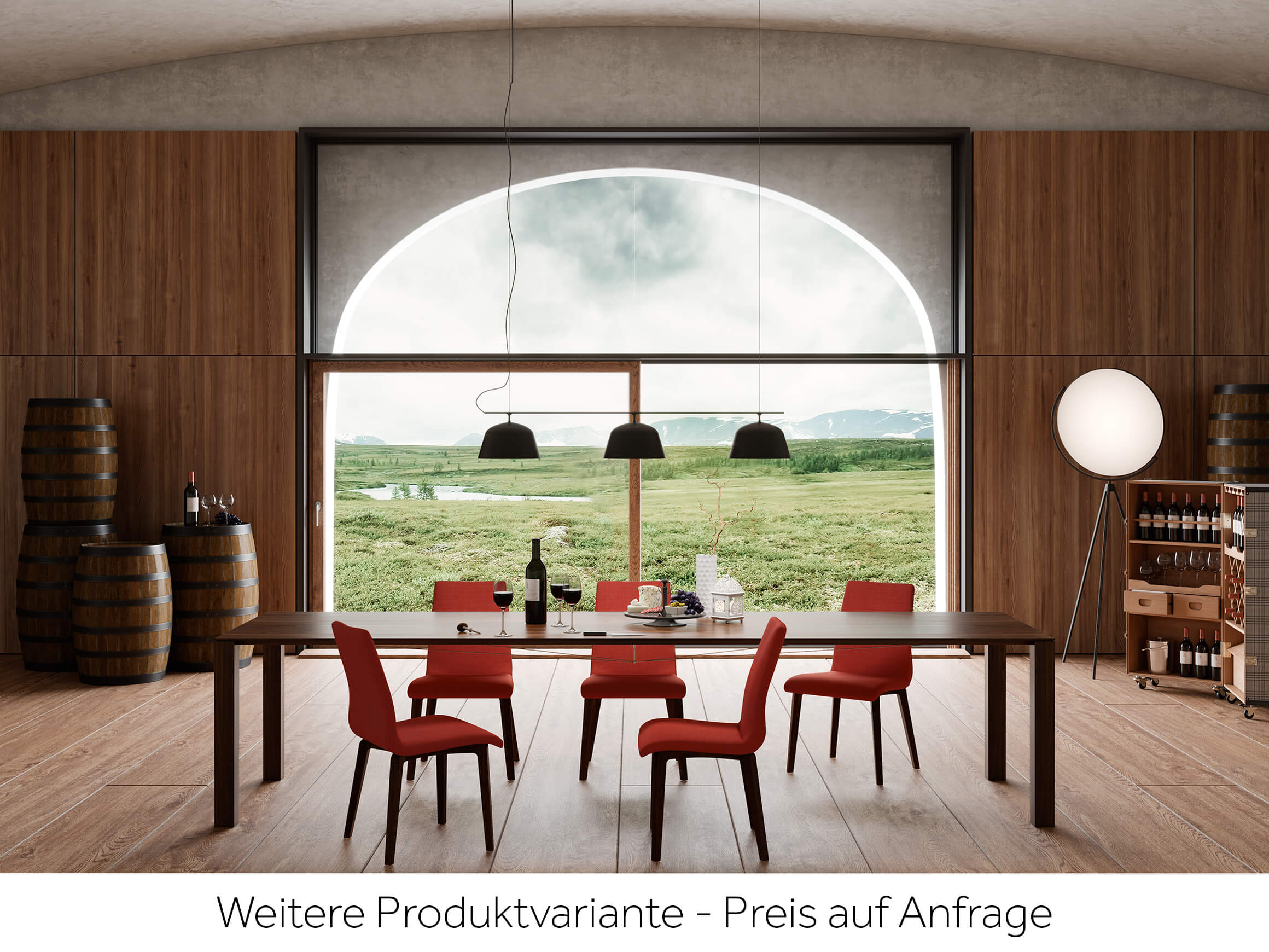 Stuhl Leni Willisau / Farbe: Taupe / Bezugsmaterial: Leder