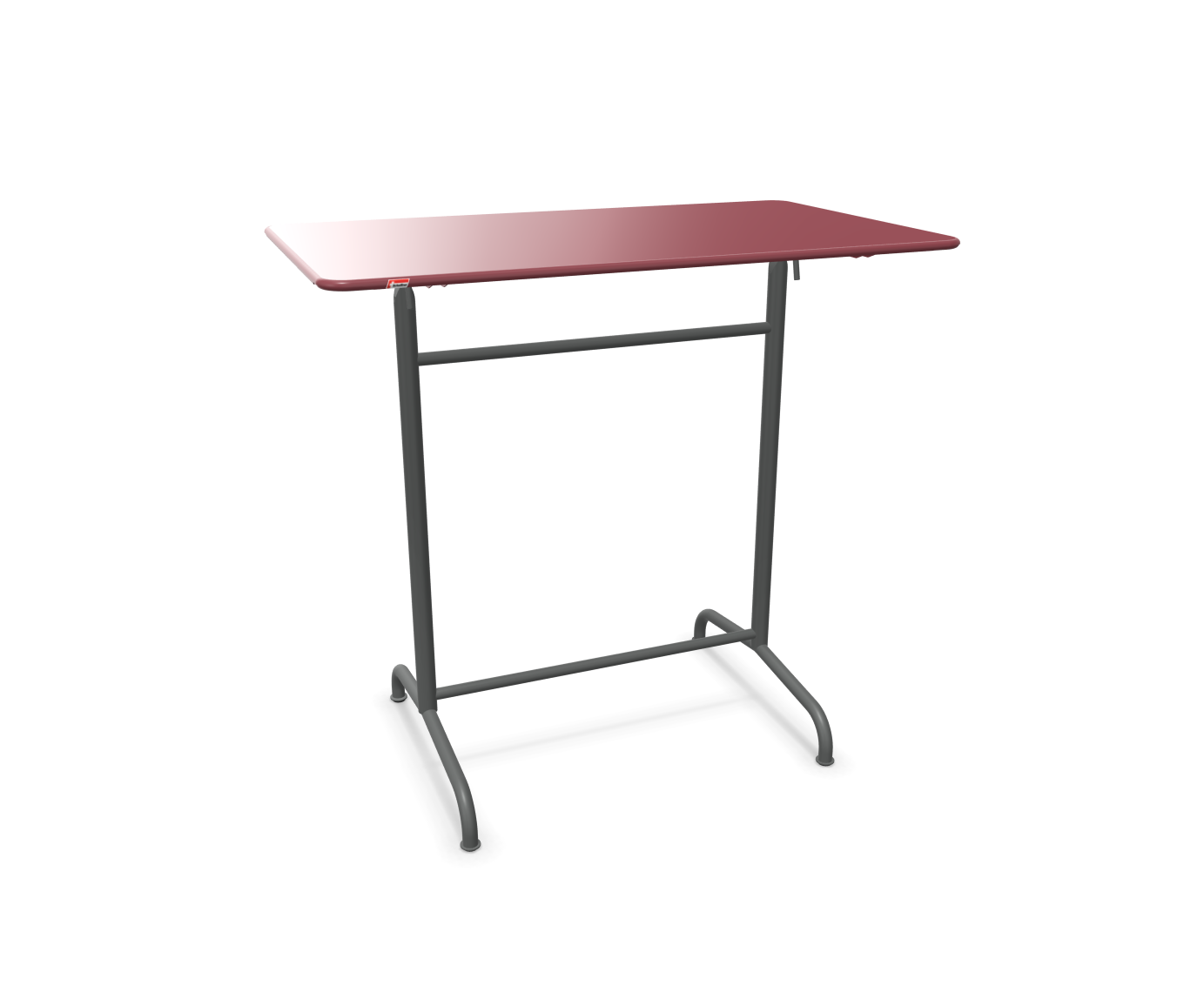 Metall-Stehtisch Rigi von Schaffner / Farbe: Bordeaux / Grösse: 120 x 70 cm