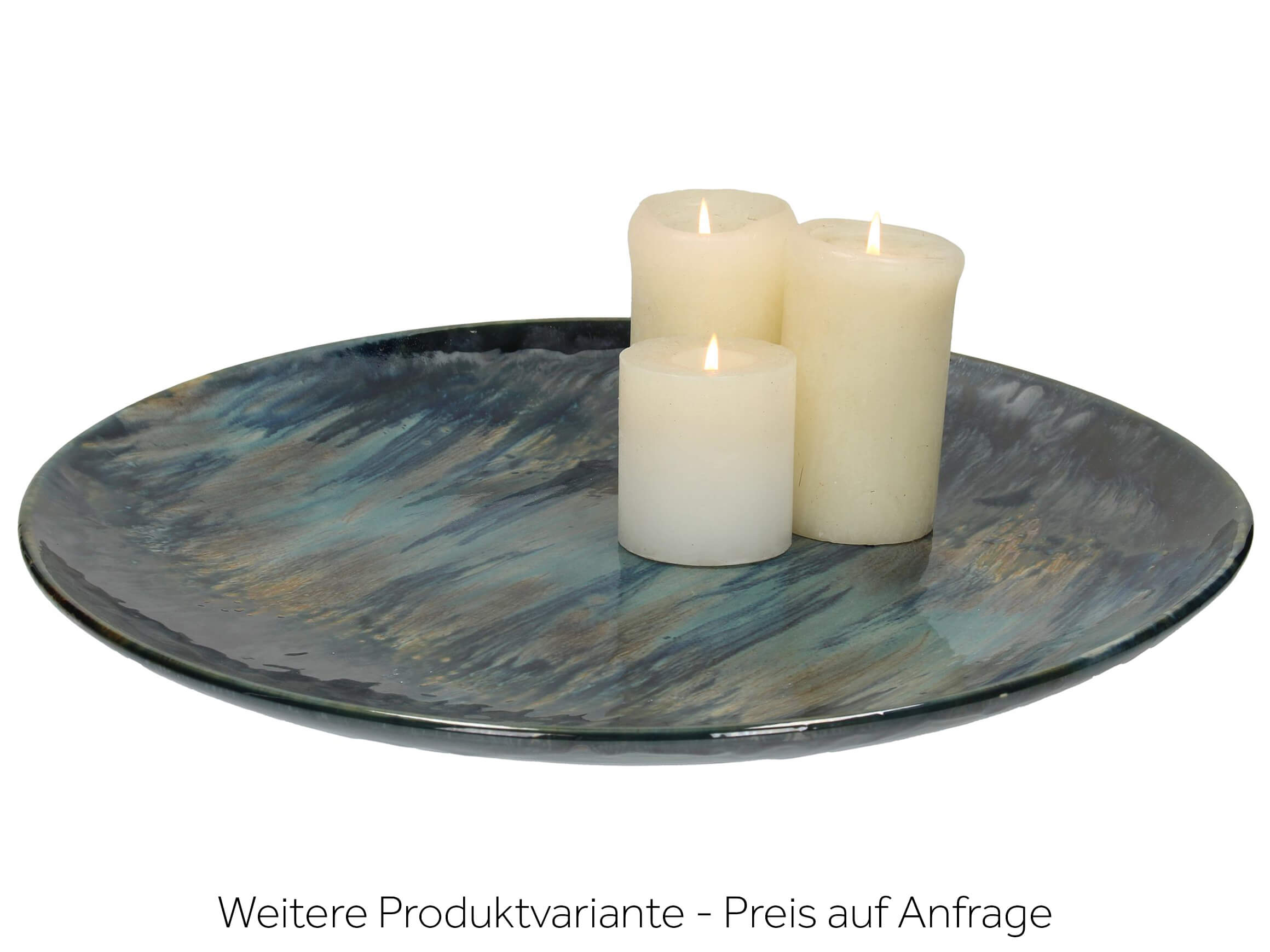 Schale Farbverlauf Blau-Grau-Grün H: 6 cm Kersten / Farbe: Blau Grau Grün