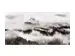 Digitaldruck auf Glas Gipfel im Wolkennebel image LAND / Grösse: 140 x 70 cm