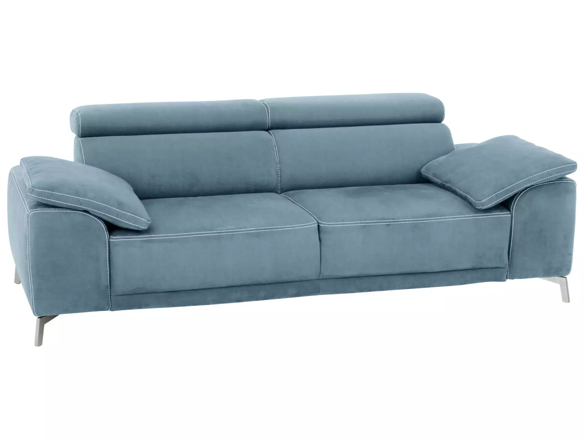 Sofa Lucio Basic B: 222 cm Candy / Farbe: Aqua / Material: Stoff Basic