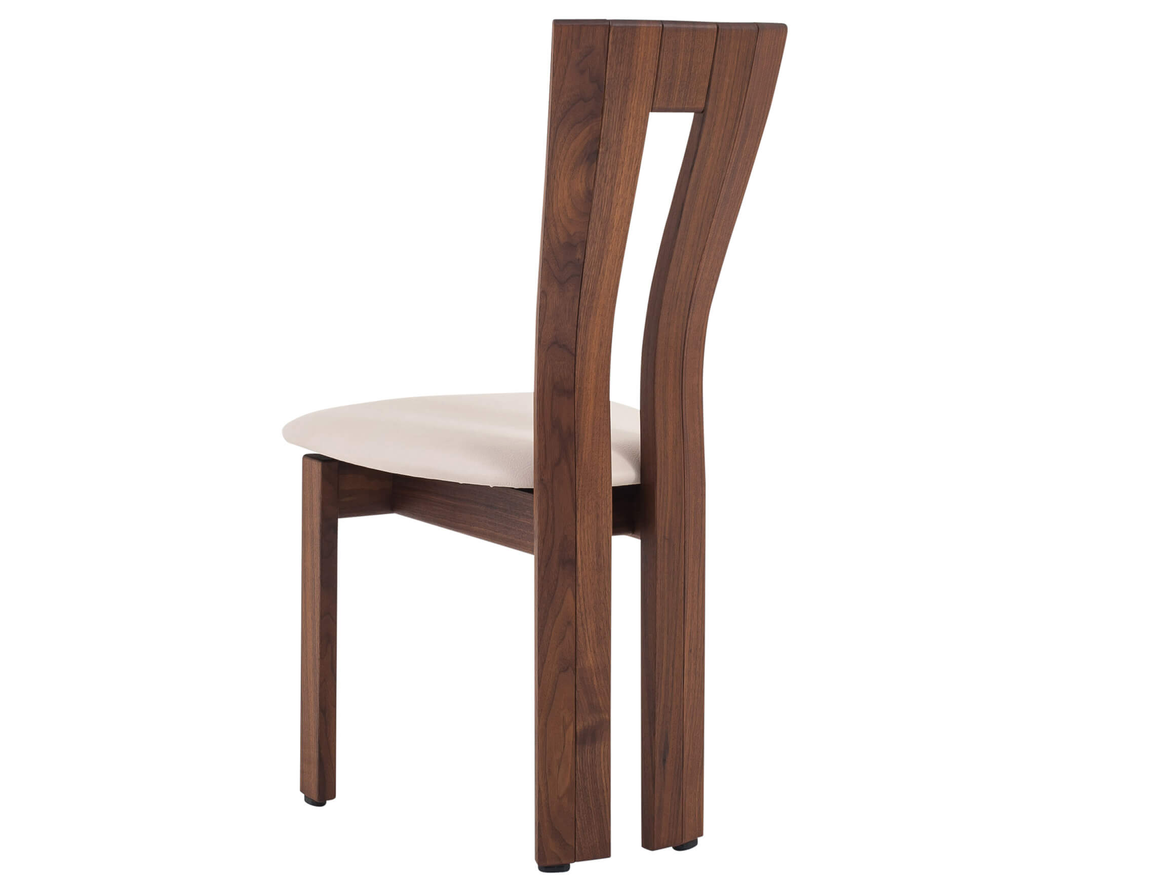 Chaise Graffito, noyer américain, l 44 cm p 56 cm h 92 cm