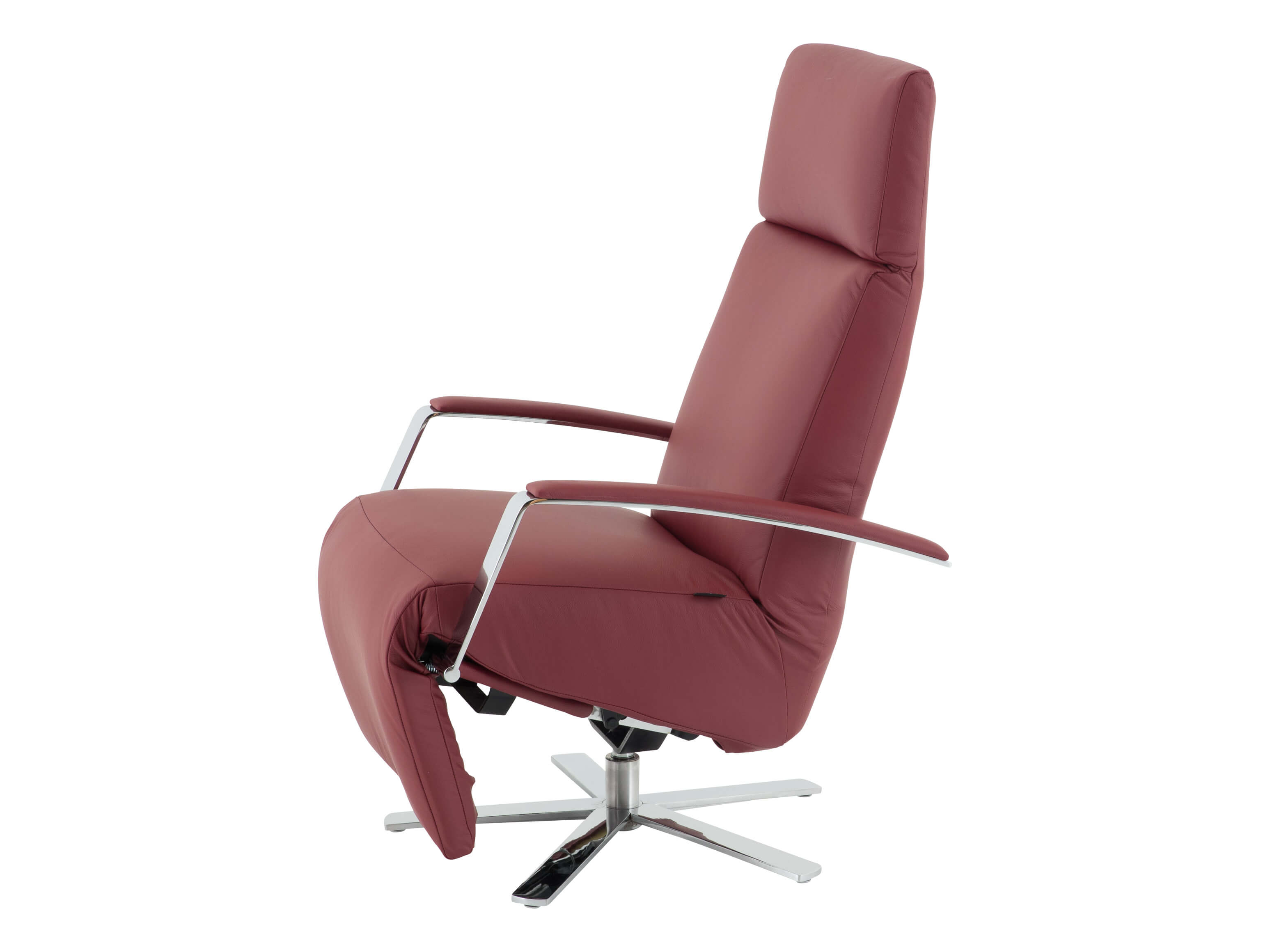 Relaxer Mira, Leder, Sternfuss Chrom, b 62 cm t 84-162 cm h 114 cm