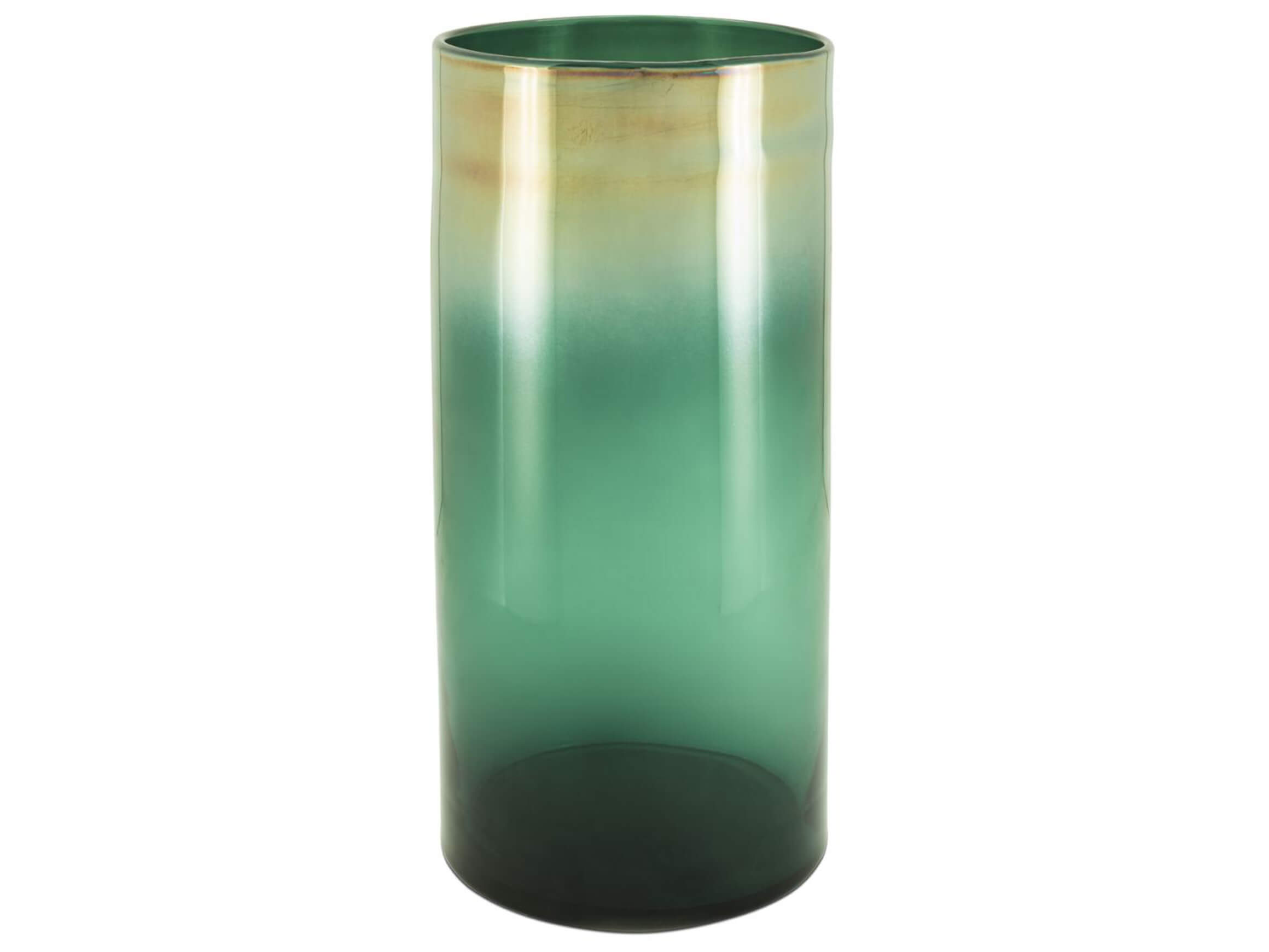 Vase Glas Irisierend Grüngold H 50 cm Abhika