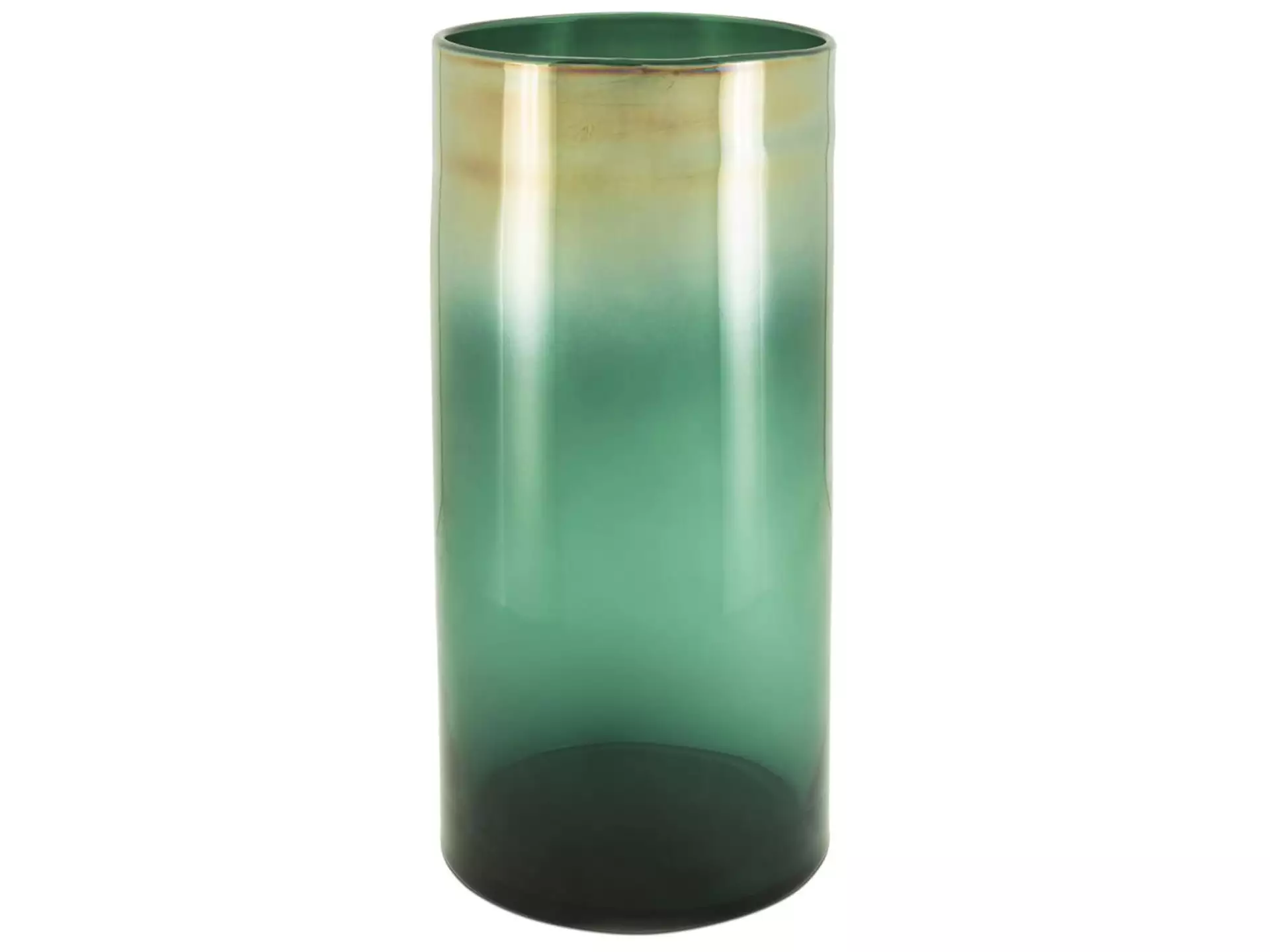 Vase Glas Irisierend Grüngold H: 50 cm Abhika