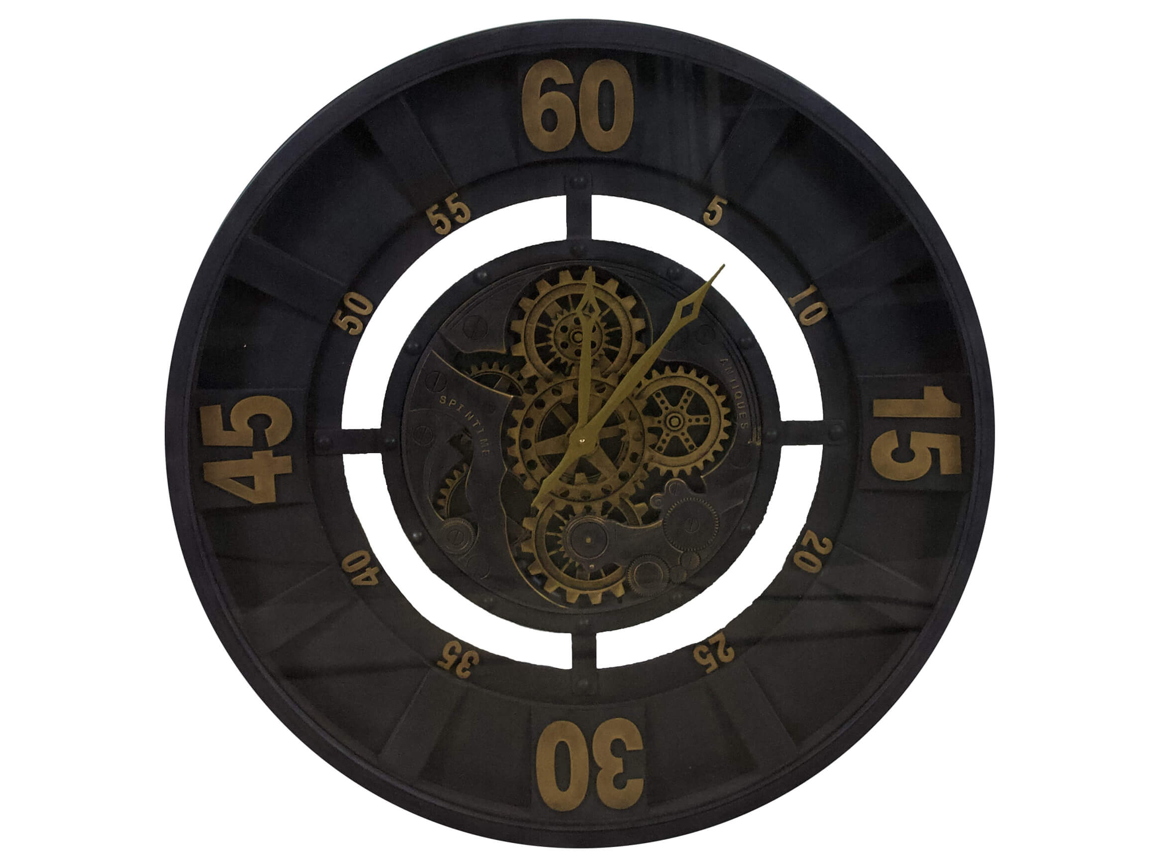 Uhr Metal, Schwarz D: 80 cm Dijk