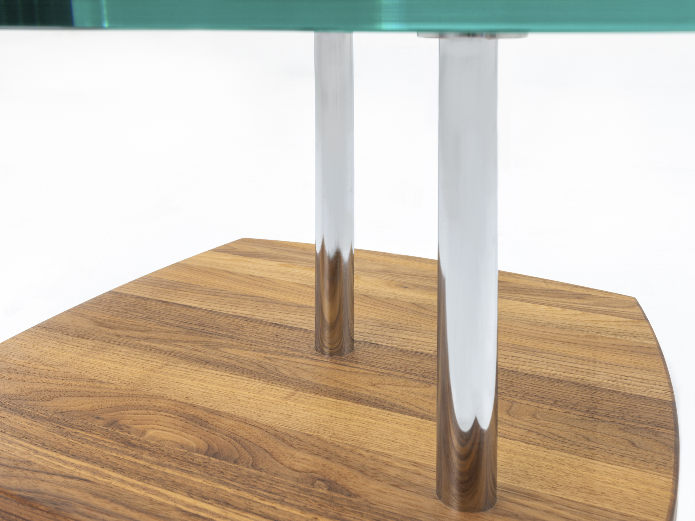 Salontisch Saint-Tropez, Quadratisch, Glas, Nussbaum, b