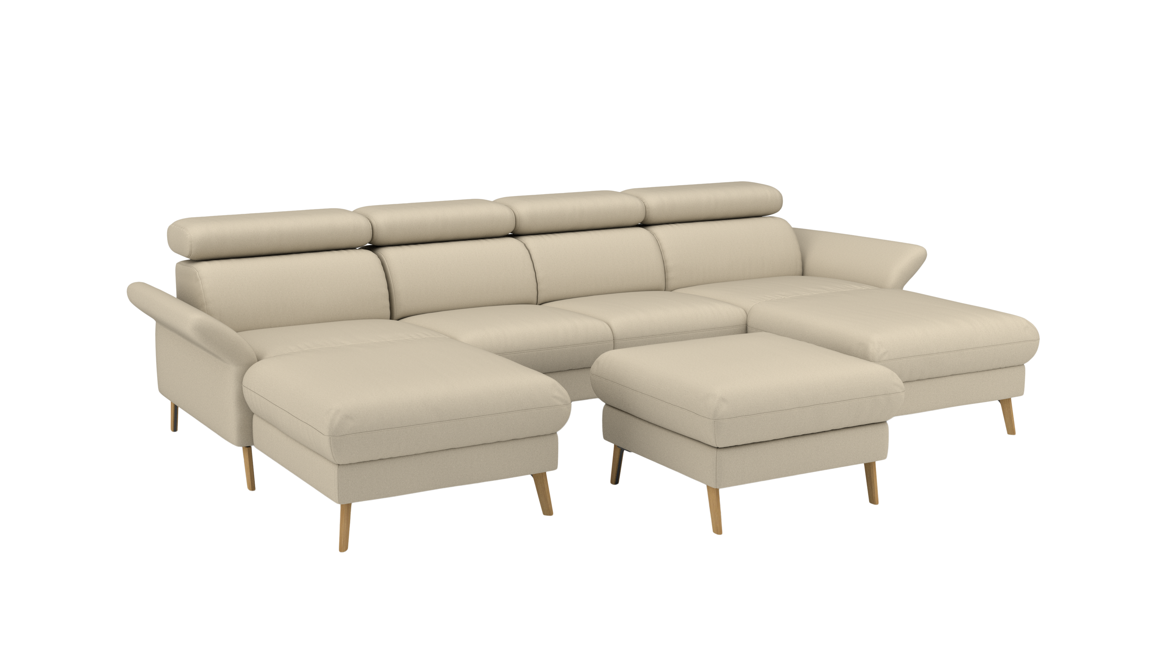 Wohnlandschaft #2 Mars UrbanDesign / Farbe: Beige / Bezugsmaterial: Stoff