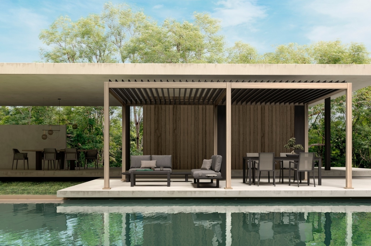 Terrassenüberdachung Ocean 6x3,6 m Bizzotto / Grösse: 600 x 360 cm