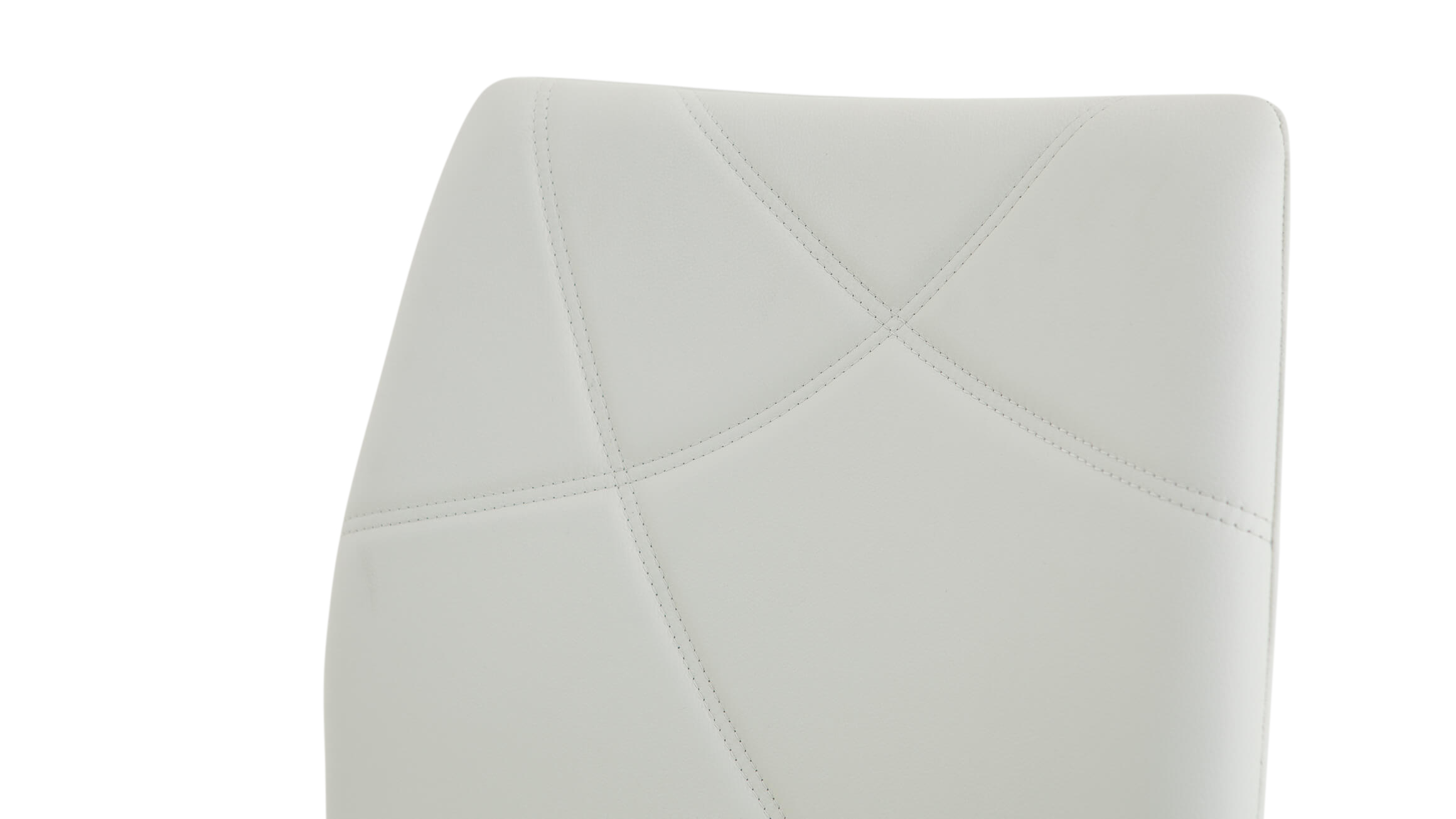 Stuhl Sora, Leder Prestige Weiss, Kufenfuss, b 53 cm t 52 cm h 83 cm