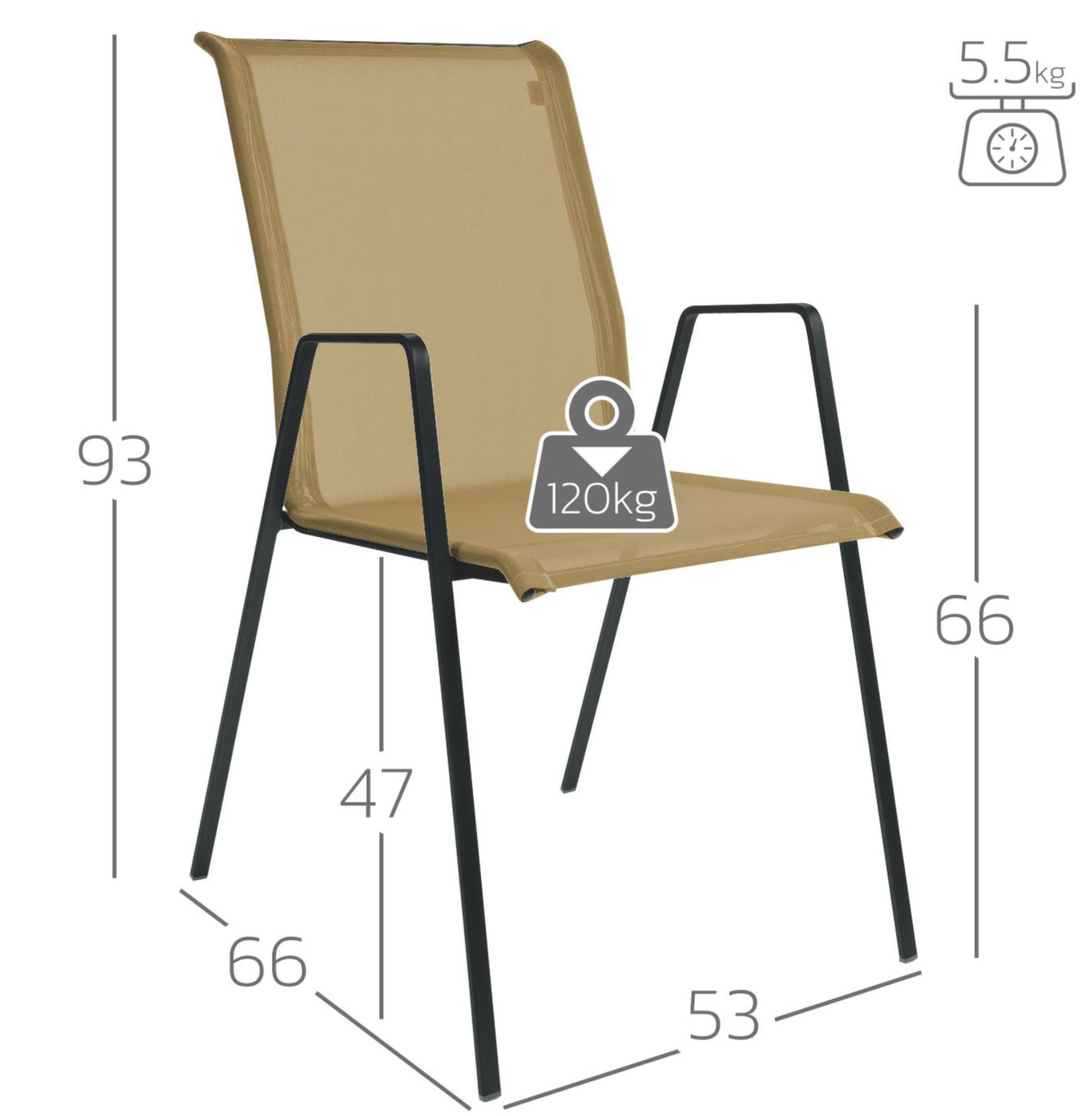 Matten-Sessel Luzern von Schaffner / Farbe: Gelb / Grösse: 52 x 65 cm