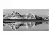 Digitaldruck auf Acrylglas Spiegelnde Winterberge image LAND / Grösse: 140 x 66 cm