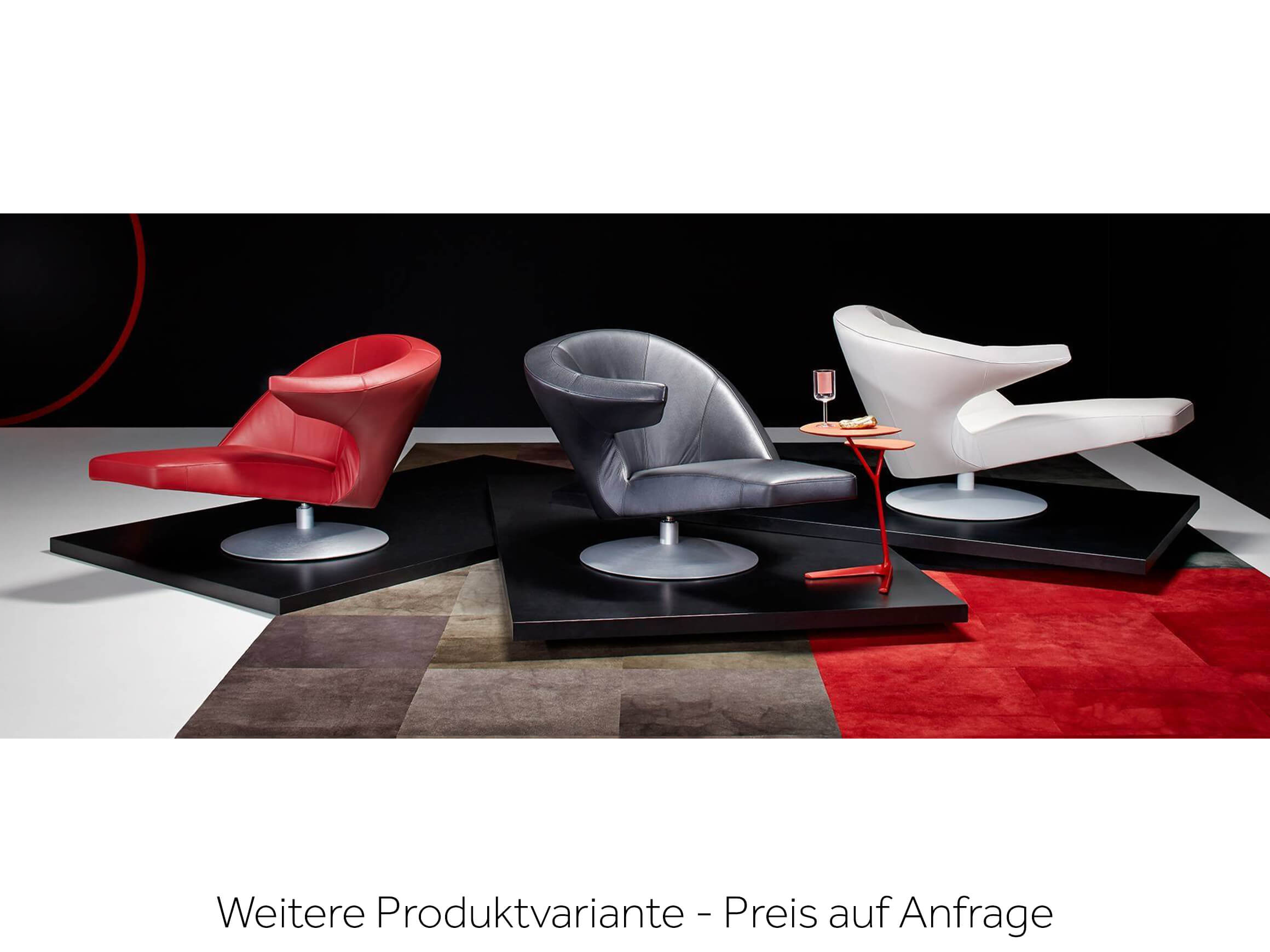 Sessel Parabolica Leolux Farbe: Black Bezugsmaterial: Leder