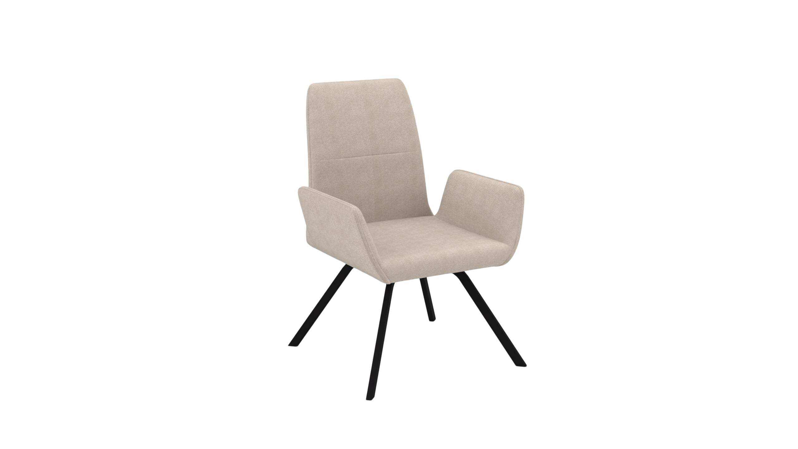 Chair Sirius - by UrbanDesign | Swivel Function, Black Base, Desert Fabric