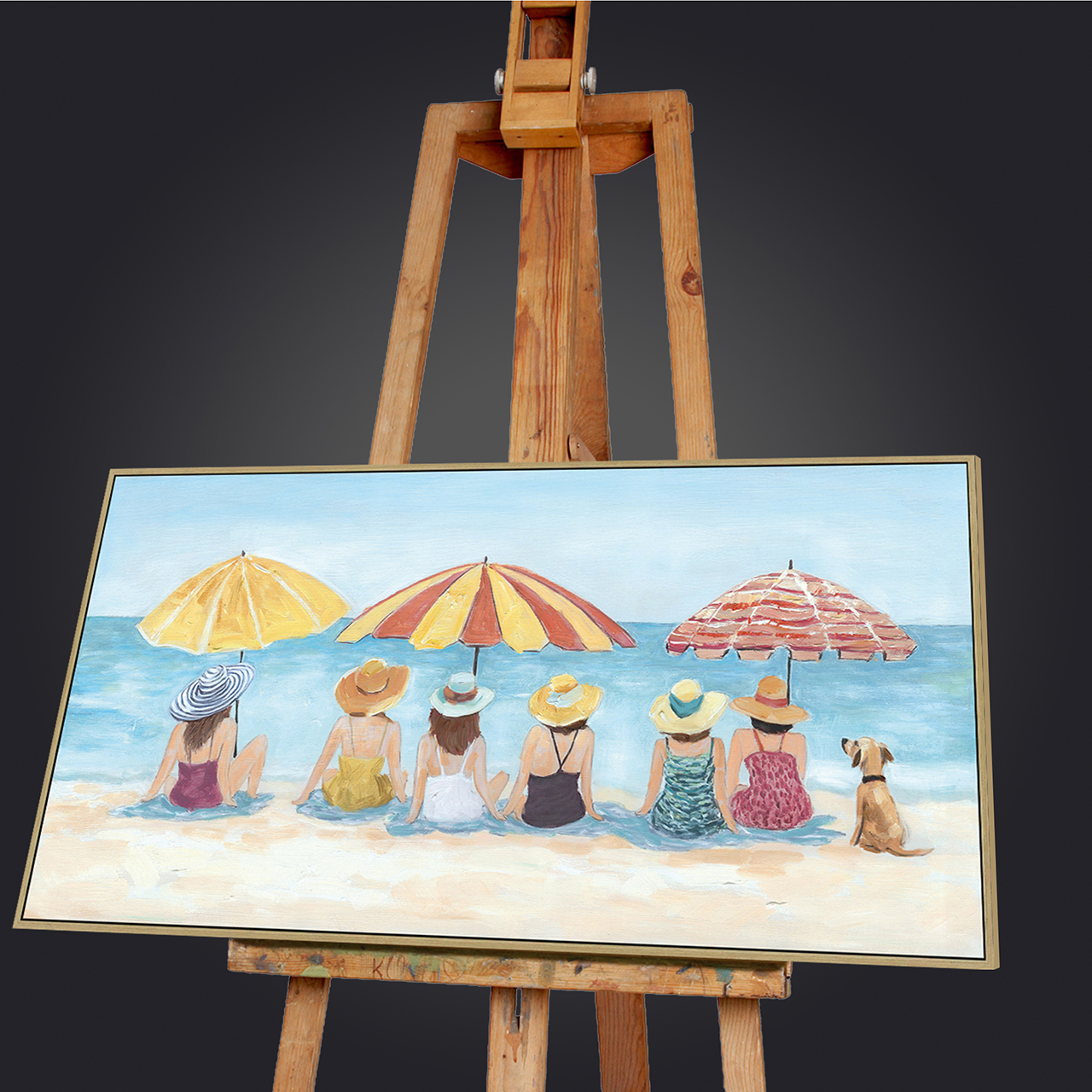 Gemälde-Damen am Strand-image LAND