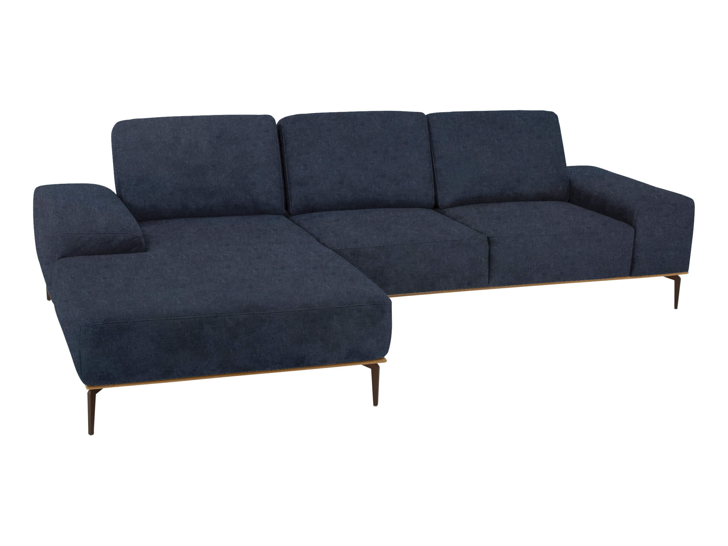 Ecksofa Ramada Basic Schillig Willi / Farbe: Blau / Material: Leder Basic