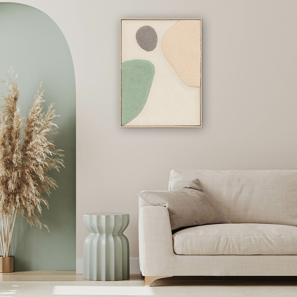 Bild mit Rahmen Fluffy Moon Fields Jade 1 image LAND