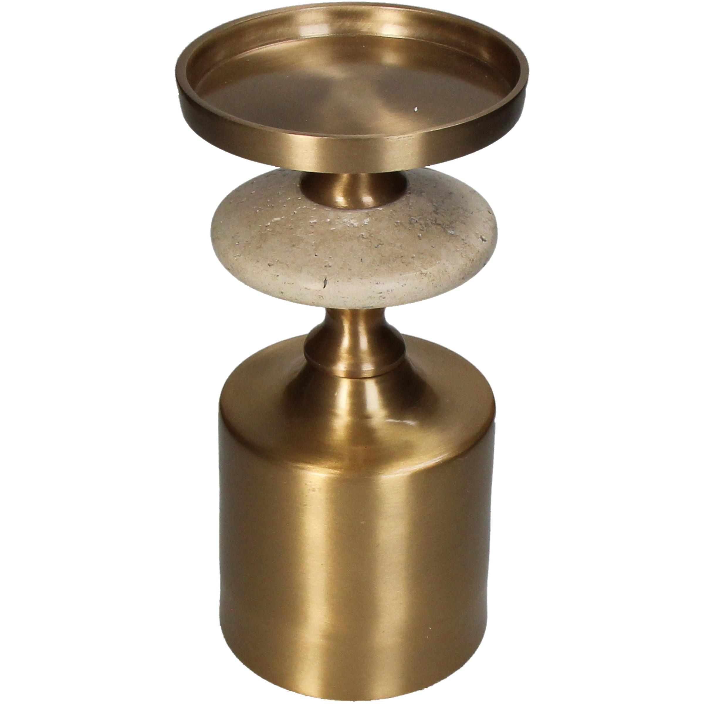 Kerzenständer Aluminium, Gold H: 34 cm Kersten