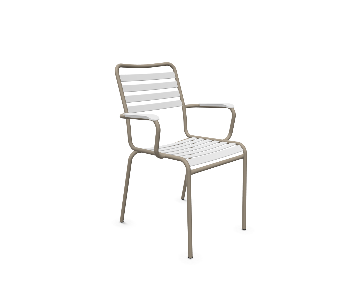 Lättlistuhl Rigi mit Armlehnen von Schaffner / Farbe: Weiss / Grösse: 60 x 61 cm