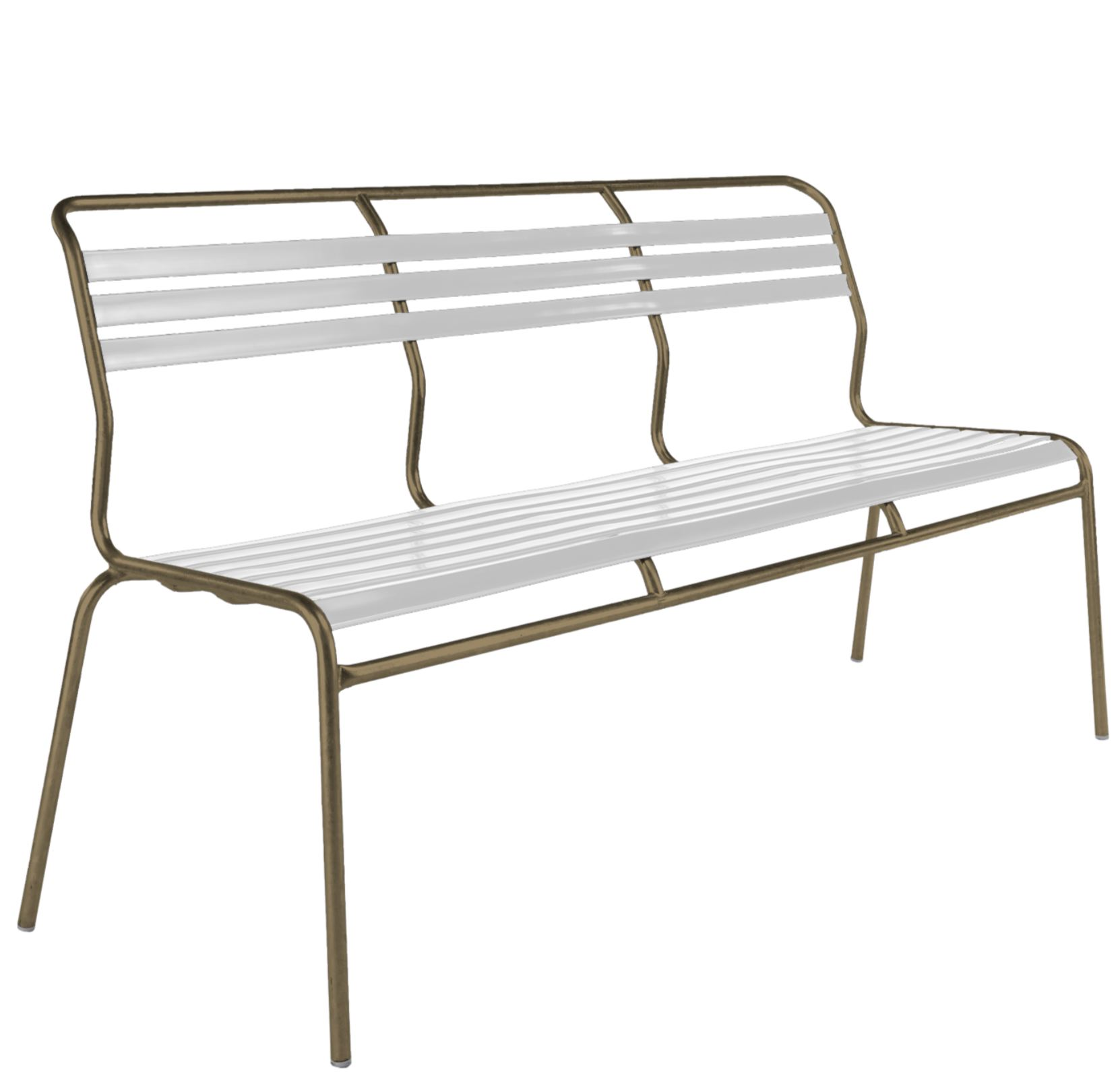 Lättli-Bank Säntis von Schaffner / Farbe: Weiss / Grösse: 150 x 58 cm