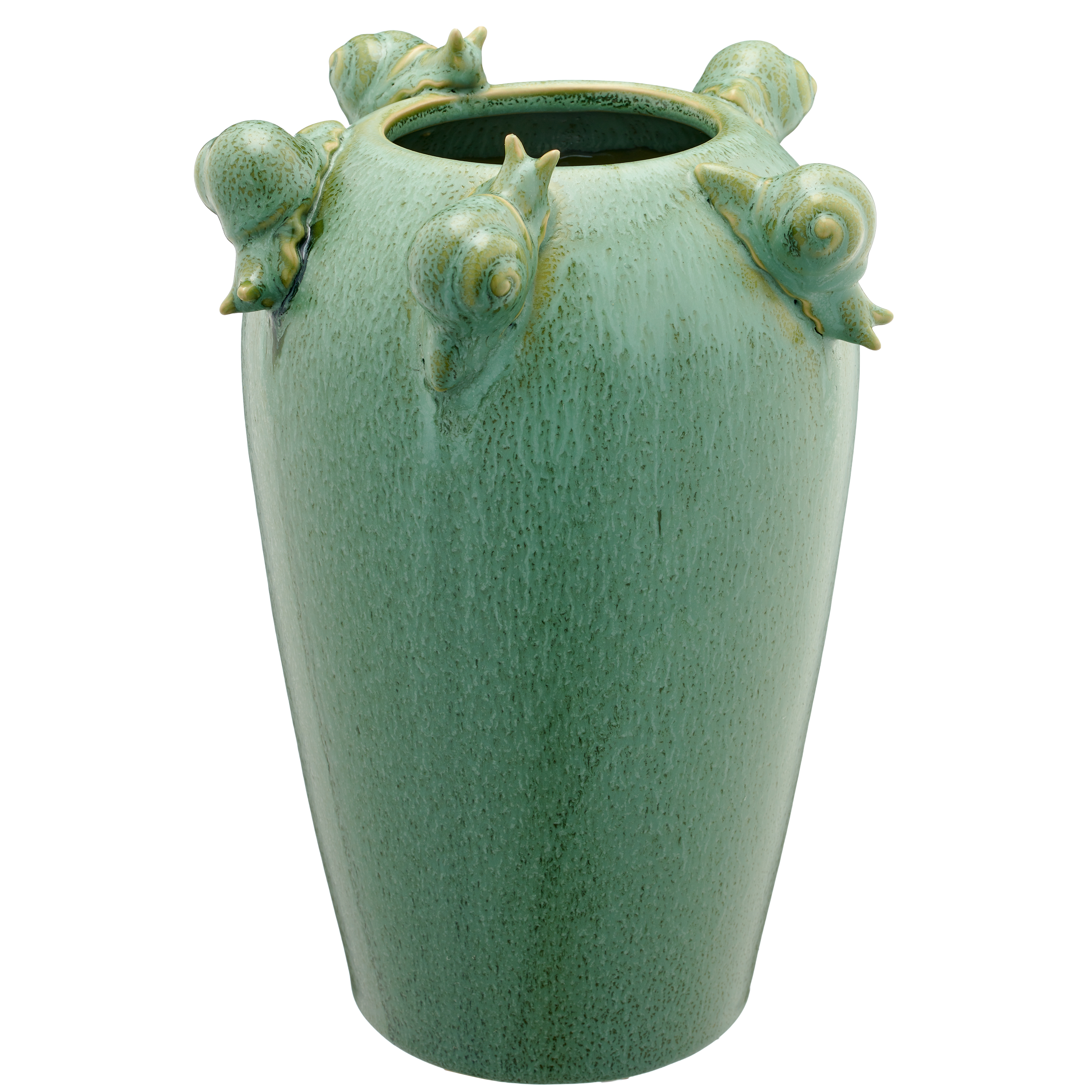 Gasper Vase Porzellan mit Schnecken, Jade  | Schubiger Möbel