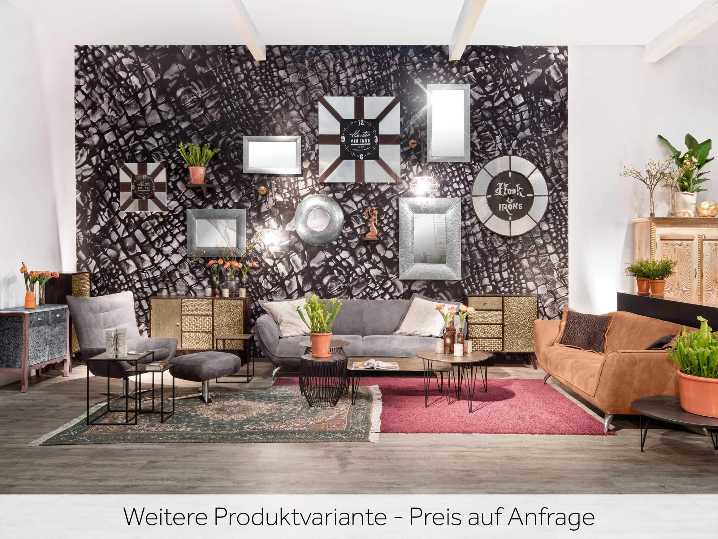 Sessel Vitoria, Leder Dunkelbraun, Drehbar, b 81 cm t 90 cm h 95 cm