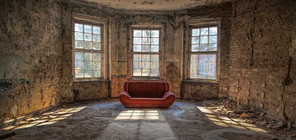 Alubild-Rotes Sofa-image LAND