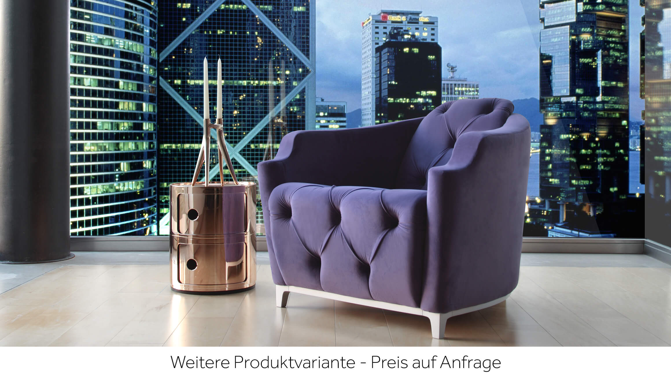 Sessel Downey Calia / Farbe: Bianco Puro / Material: