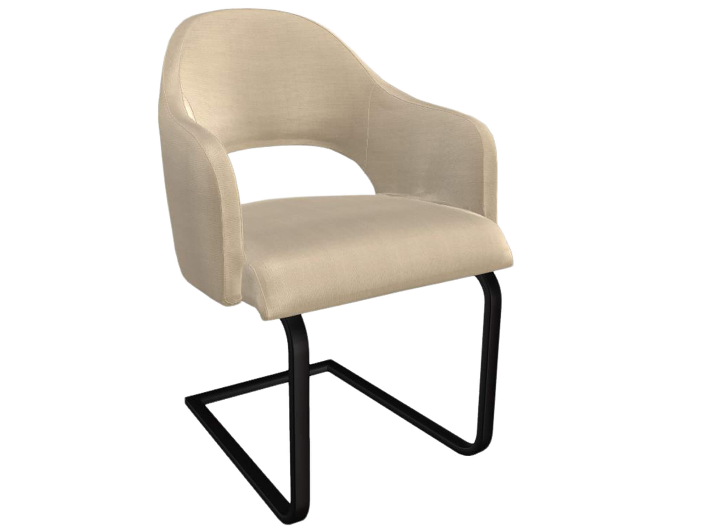 Freischwinger Salesa Trendstühle / Farbe: Blanc / Material: Stoff