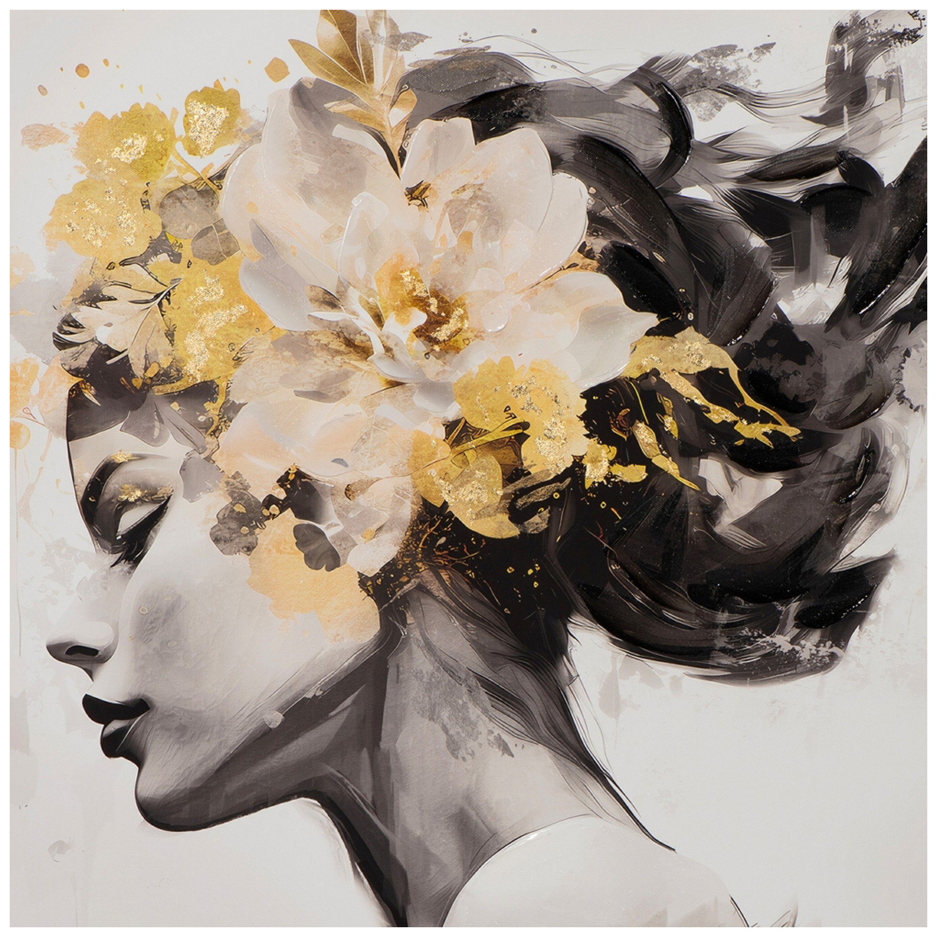 Bild Golden Flower Beauty 2 image LAND / Grösse: 80 x 80 cm Bild Golden Flower Beauty 2 image LAND / Grösse: 80 x 80 cm