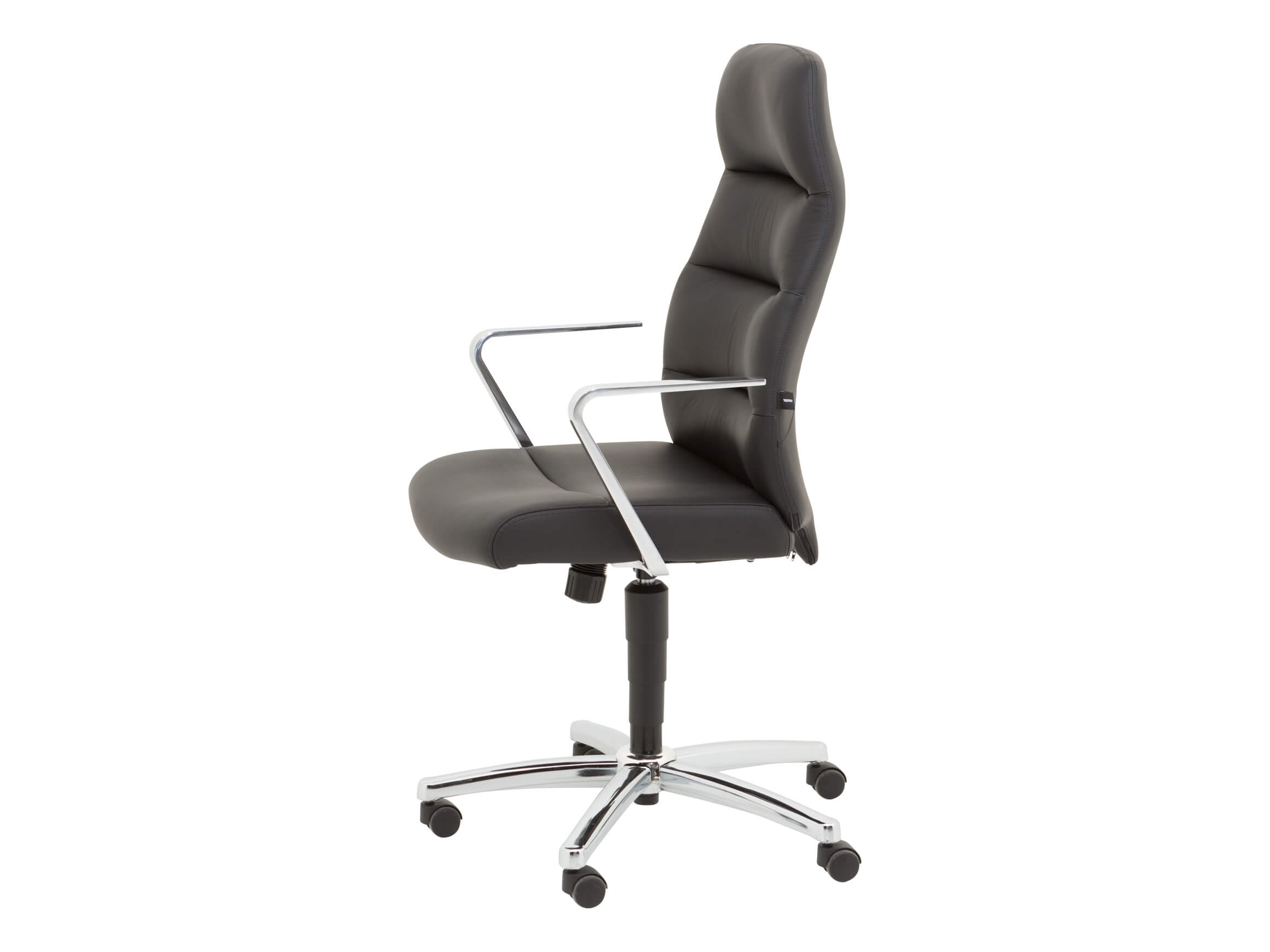 Bürostuhl Dottore, Leder Schwarz, Verstellbar, b 50 cm