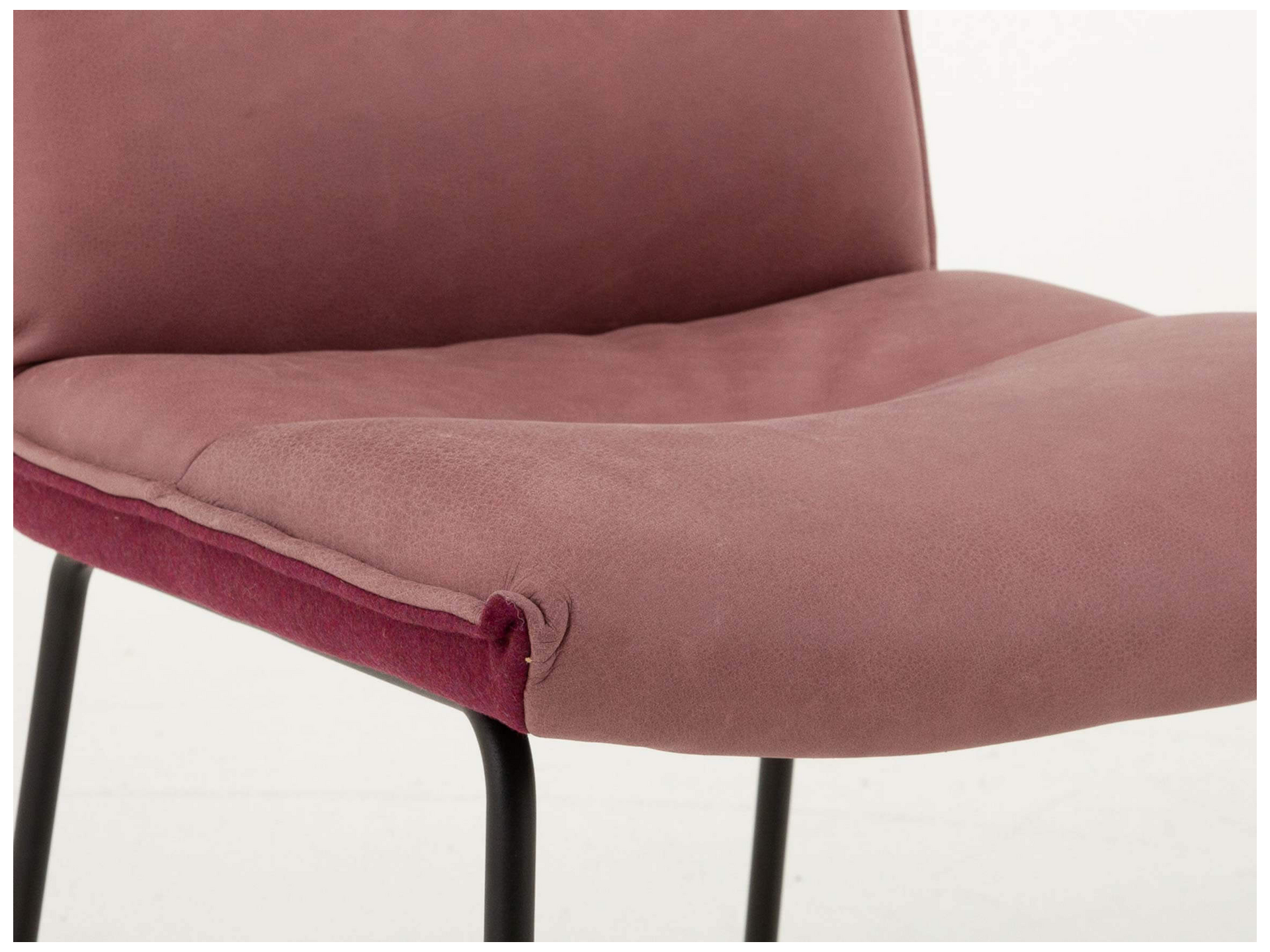 Stuhl Emil, B 49 cm T 63 cm H 86 cm, Leder Plum, Stuhl Emil, B 49 cm T 63 cm H 86 cm, Leder Plum,