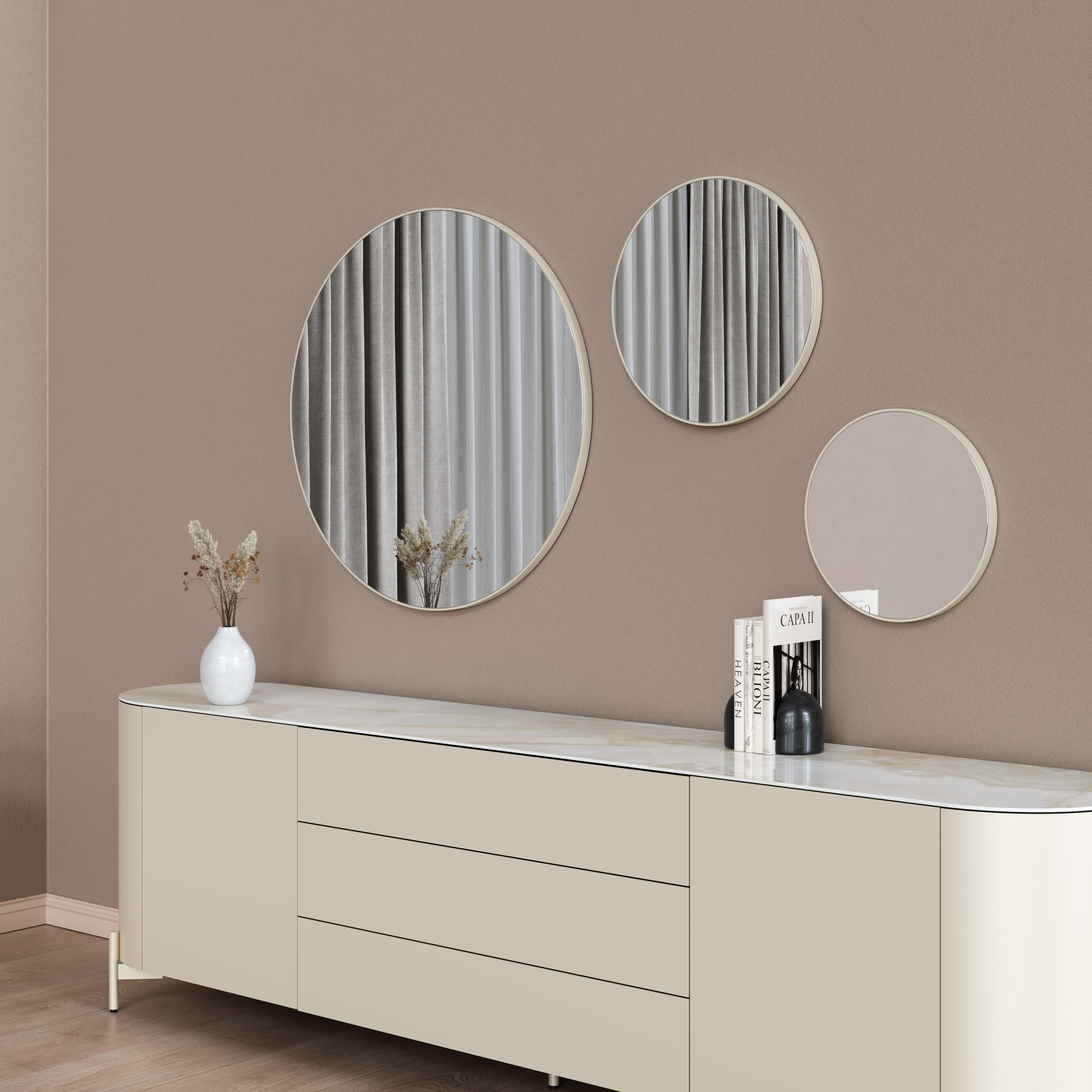 Loop mirror 90x90 cm from Sonorous