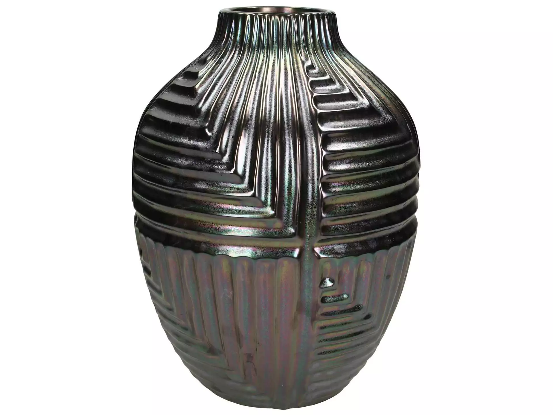 Vase Grafik Grau h: 28 cm