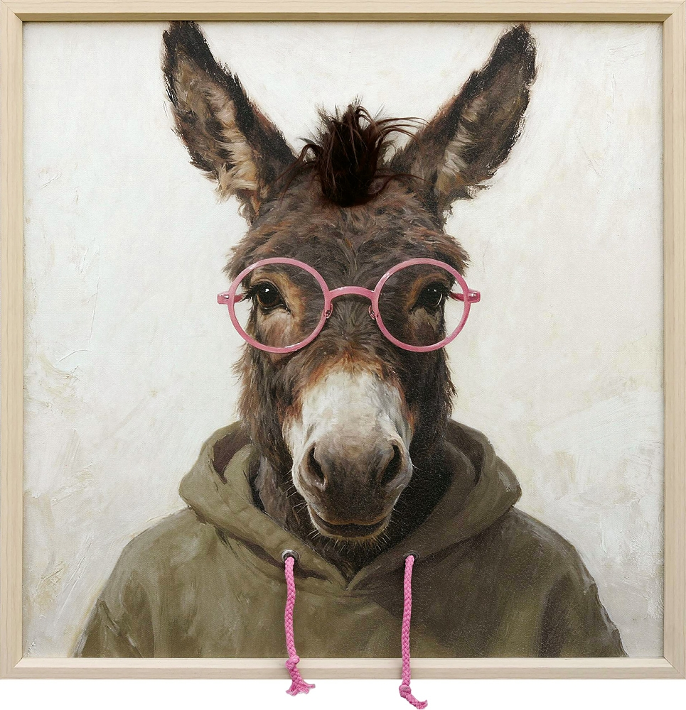 Gemälde mit Rahmen Smart Donkey Student image LAND