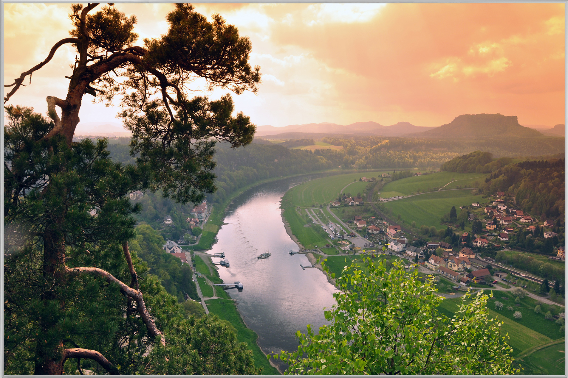 Bild mit Rahmen-Flussbiegung-image LAND