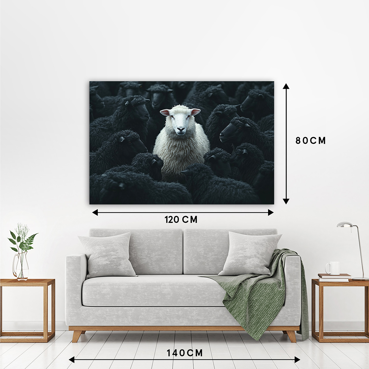 Canvas-White Sheep-image LAND