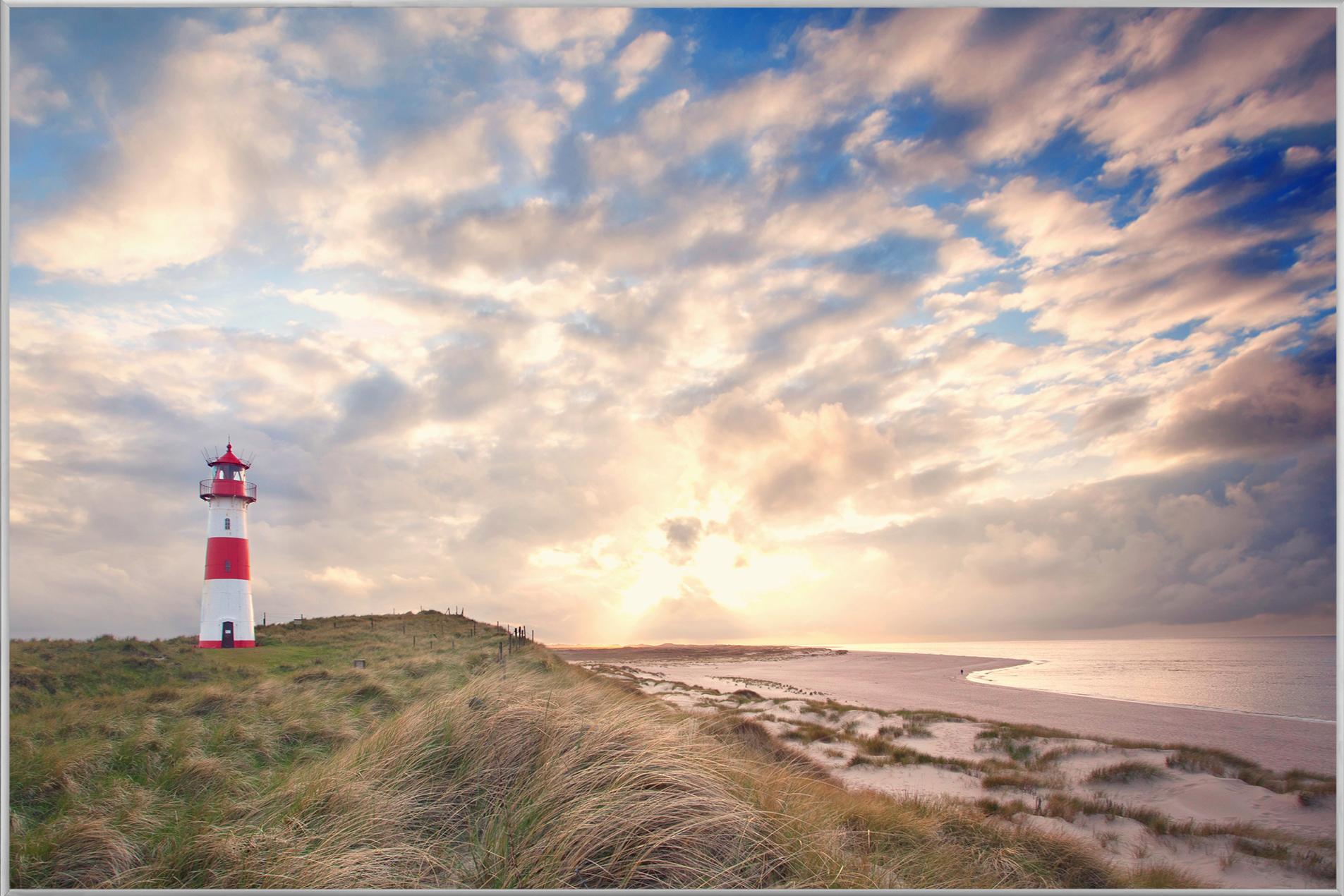 Bild mit Rahmen-Leuchtturm Sylt 2-image LAND
