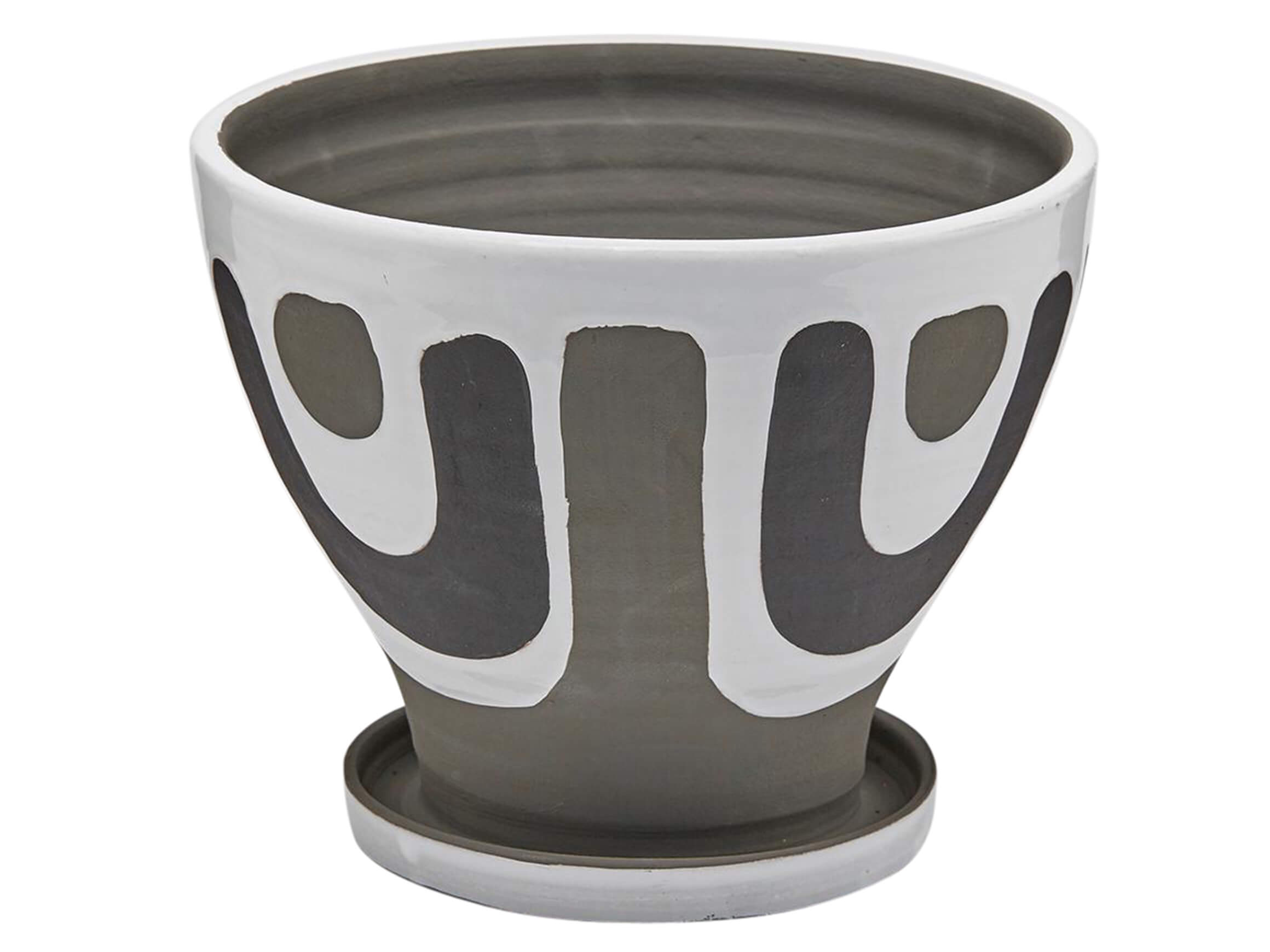 Vase Phoenix Schwarz Weiss H: 22 cm Edg