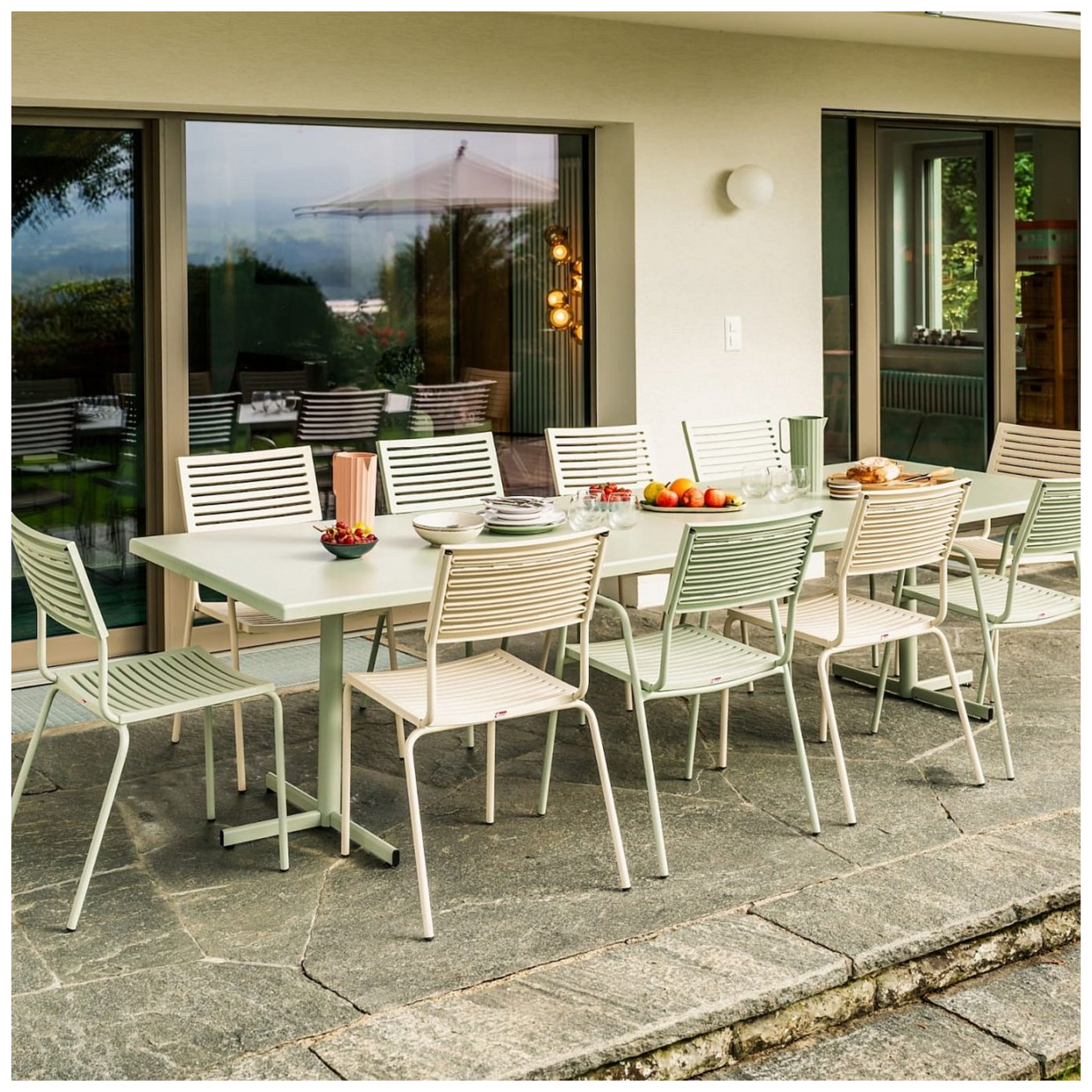 Bodensee Oval extendable table from Schaffner / Colour: red / Size: 160 ...