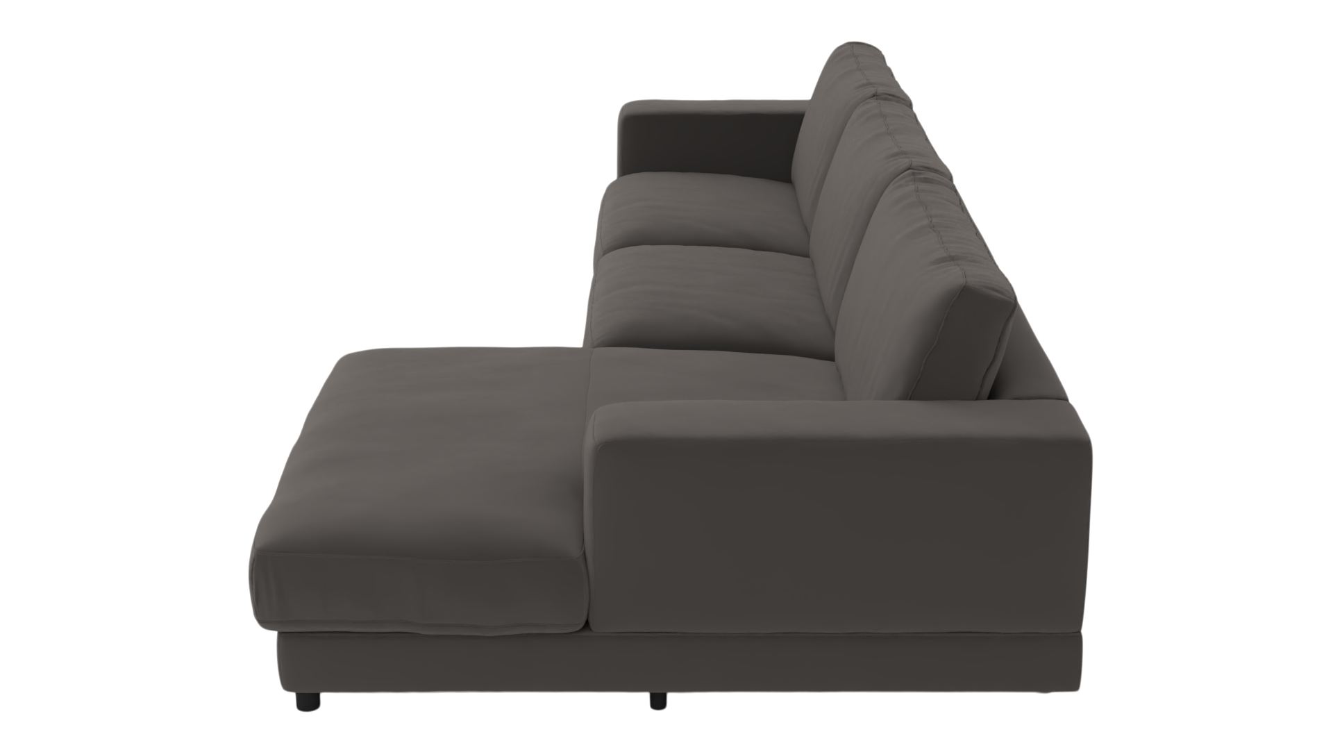 Ecksofa #1 Jupiter rechts - UrbanDesign / Farbe: Anthrazit / Bezugsmaterial: Stoff