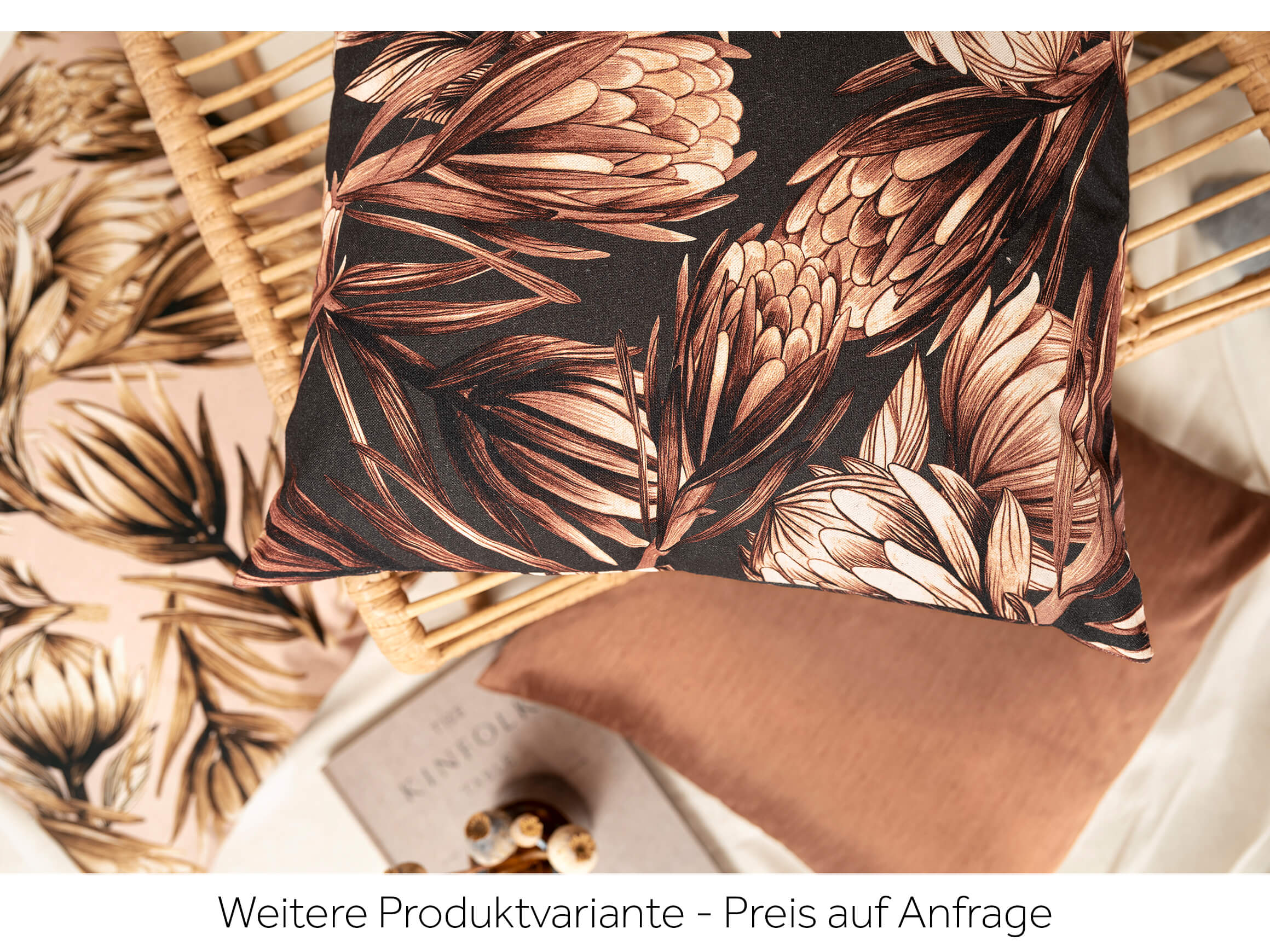 Kissenhülle Protea Anthrazit 50x50 cm Magma