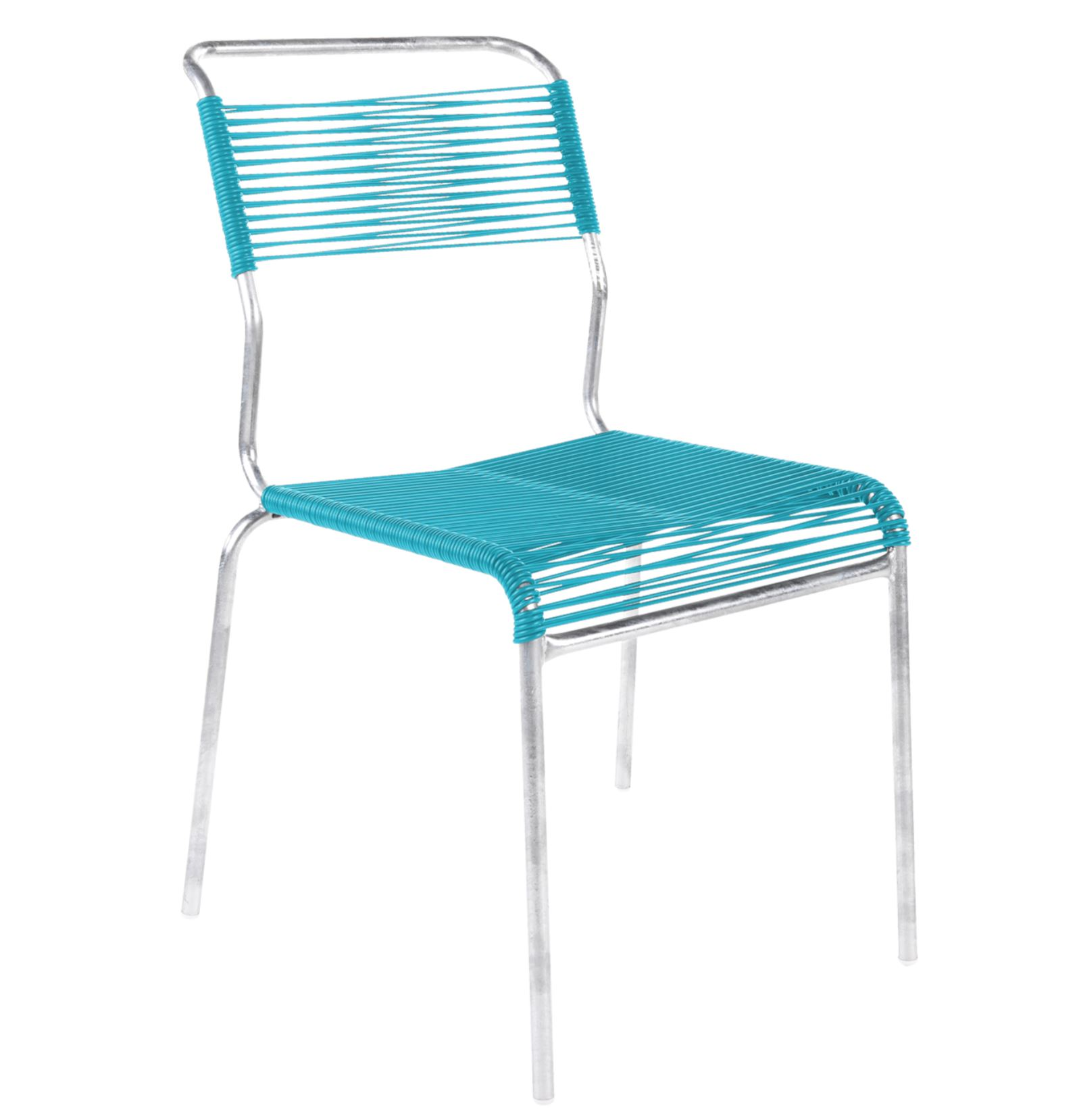 Spaghetti-Stuhl Säntis Feuerverzinkt von Schaffner / Farbe: Türkis / Grösse: 44 x 61 cm